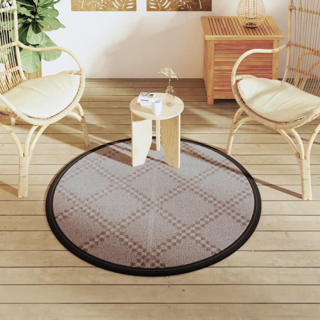 vidaXL Outdoorteppich Outdoor-Teppich ARAKIL Braun Ø120 günstig online kaufen