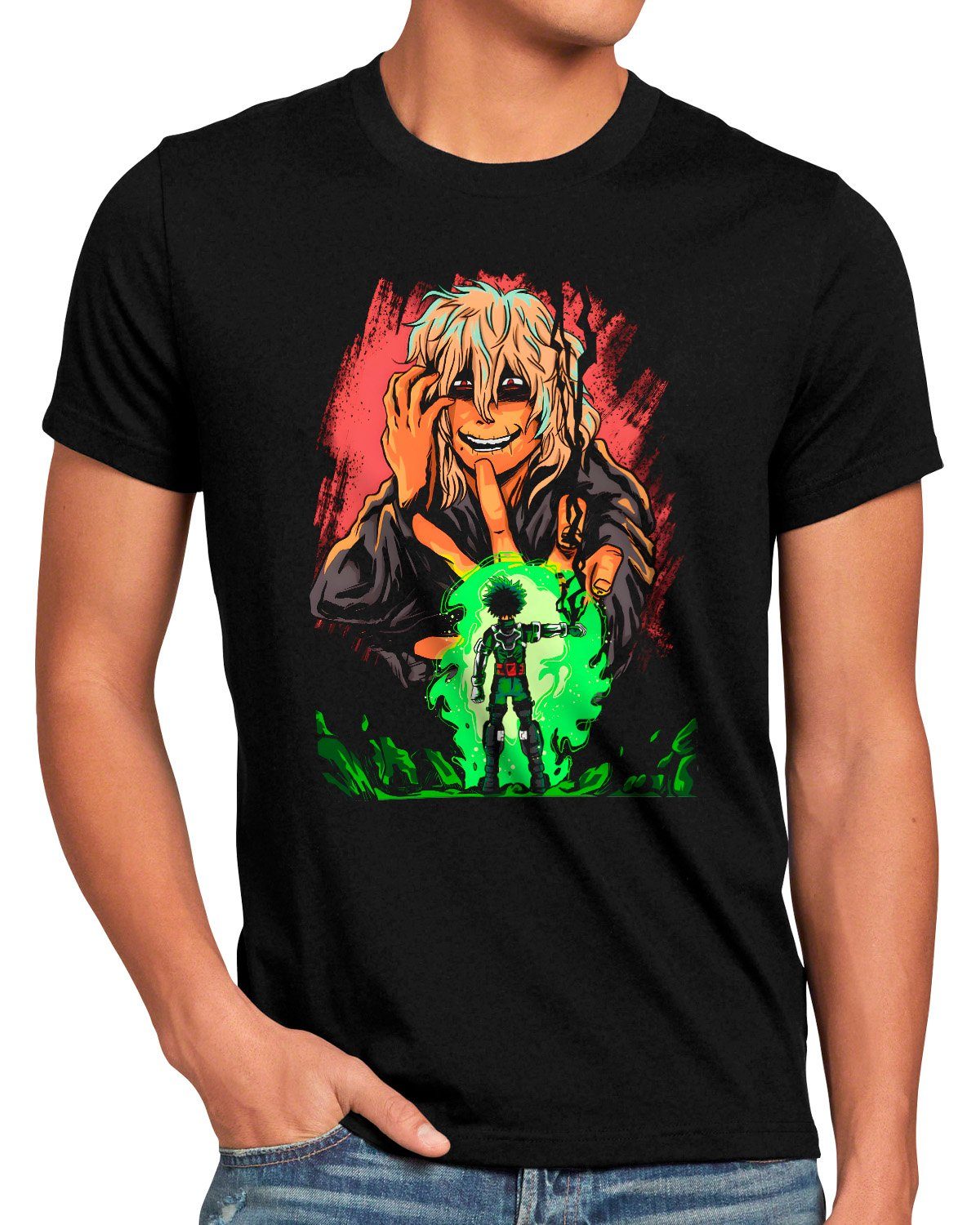 hero my T-Shirt Herren Villain academia Print-Shirt cosplay style3 manga Fight anime