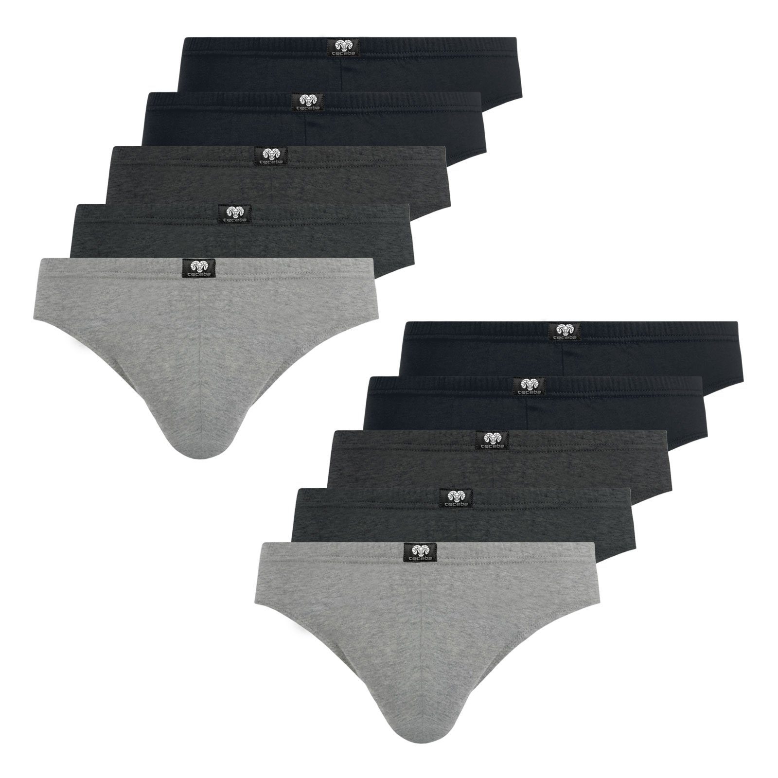CECEBA Slip Brief (10-St) mit Logo auf dem Bund