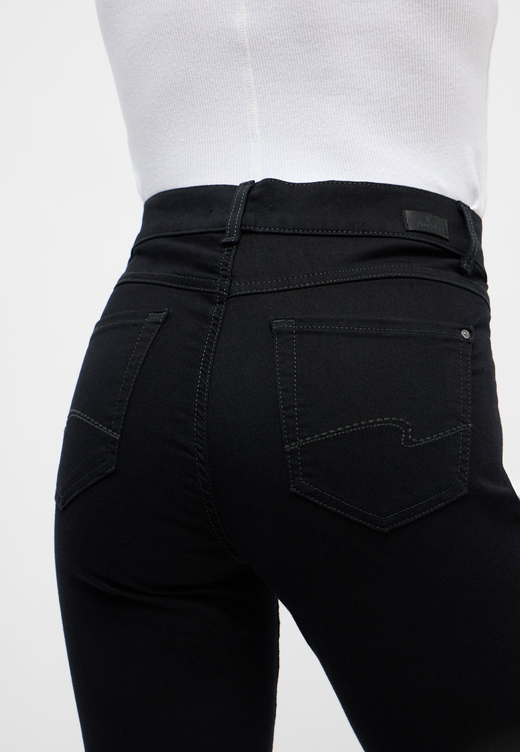 ANGELS Straight-Jeans Jeans Cici mit Super Denim schwarz Stretch