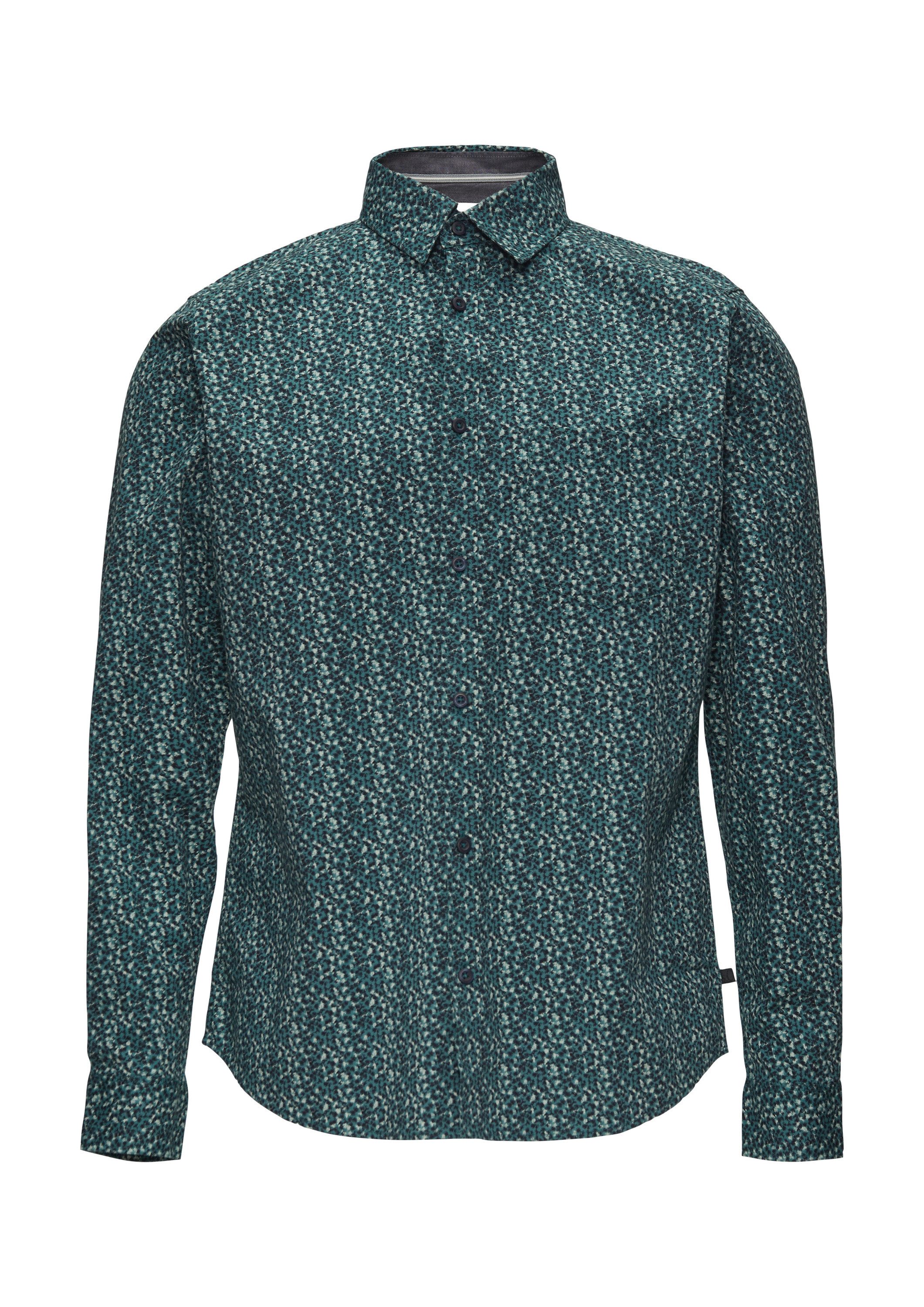 s.Oliver Langarmhemd Hemd Slim Fit: Gemustertes günstig online kaufen