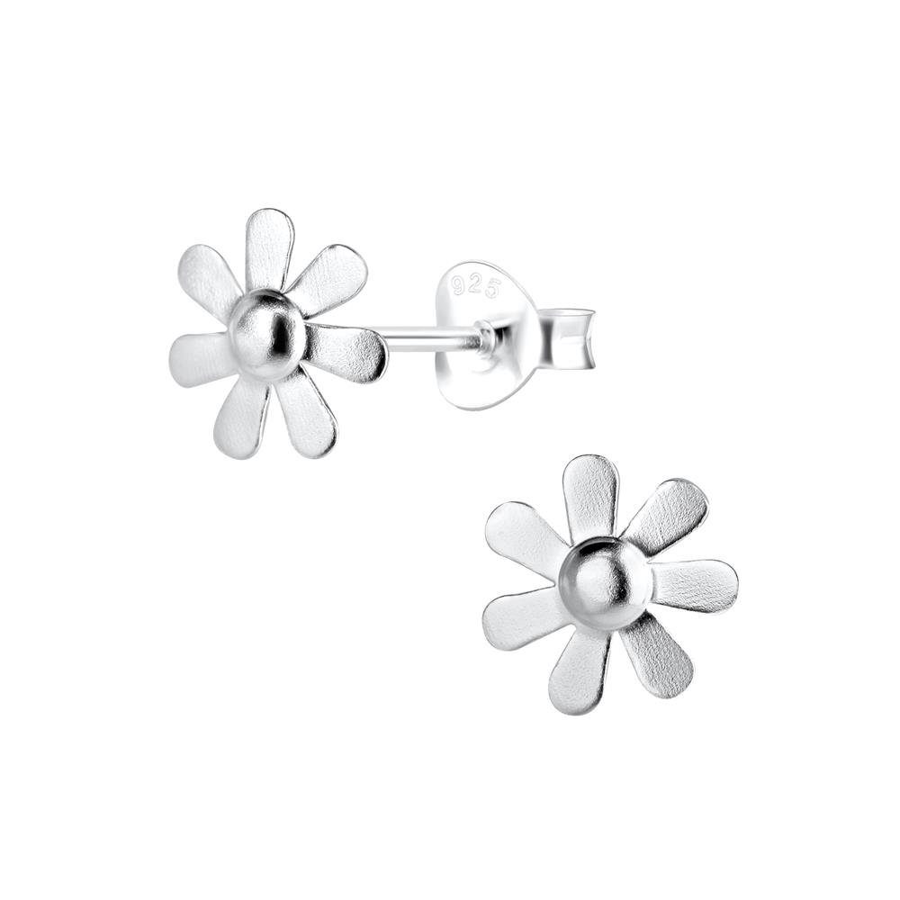 BUNGSA Ohrring-Set Ohrstecker Blume 925 aus Kinder Paar Ohrschmuck Silber (1 (2 Stück), 2-tlg), Ohrringe