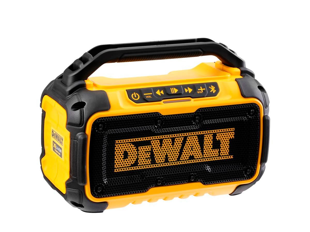 DeWalt 30 Meter Reichweite Bluetooth-Lautsprecher (Bluetooth, 20 W, ohne Akku und Ladegerät, leistungsstarke Aktiv-Lautsprecher, Bluetooth)