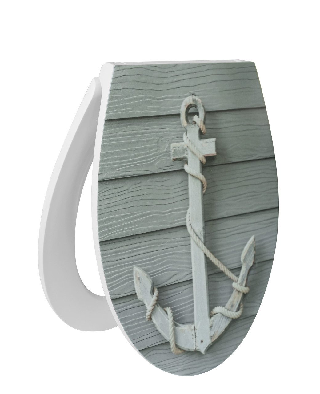 Primaster WC-Sitz Primaster WC-Sitz mit Absenkautomatik Anker weiß, Abnehmbar Absenkautomatik