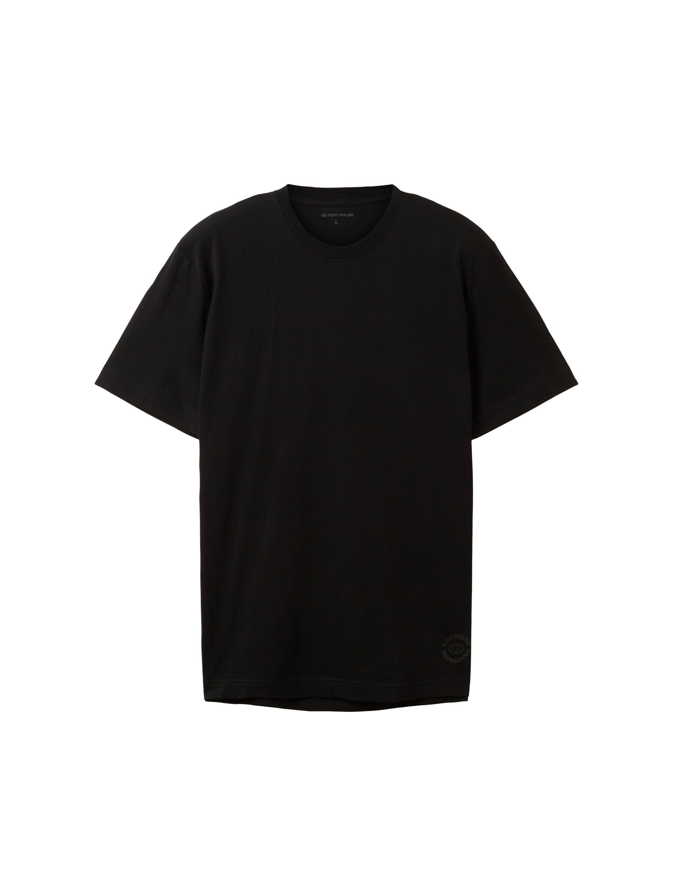 Seite T-Shirt der TAILOR an Logoprint mit TOM black