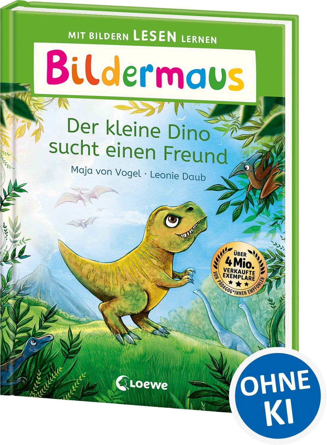 Bildermaus - Der kleine Dino sucht einen Freund / Maja von Vogel, Mit Bildern lesen lernen - Ideal für die Vorschule und Leseanfänger ab 5 Jahren - Mit Leselernschrift ABeZeh
