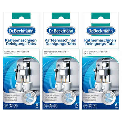 Dr. Beckmann Kaffeemaschinen Reinigungs-Tabs, entfernen Kaffeefett, 3x 6 Tabs Küchenreiniger (3-St)
