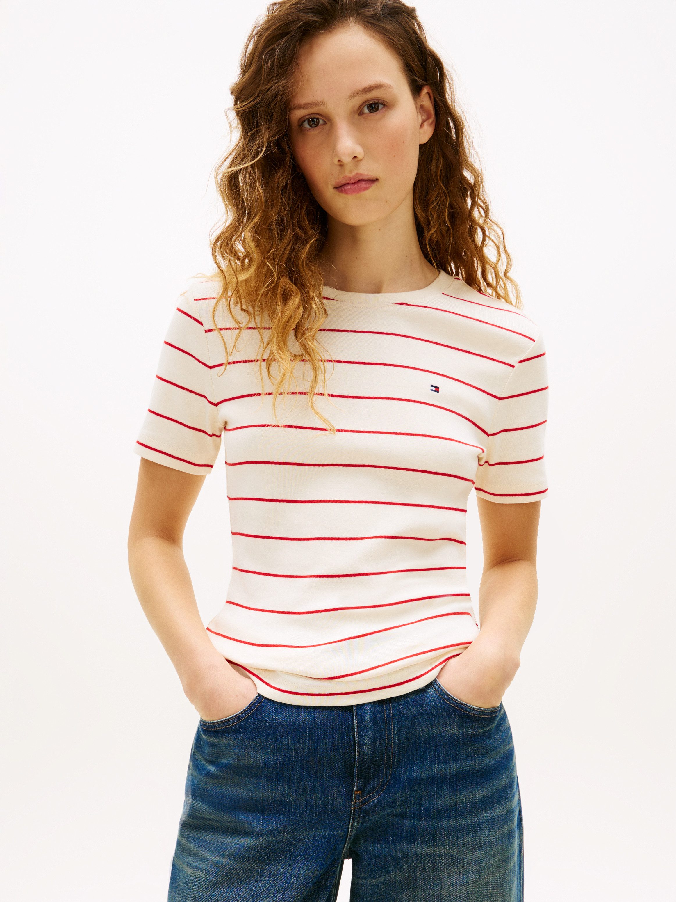 Tommy Hilfiger T-Shirt SLIM CODY C-NK Baumwolle, slim fit