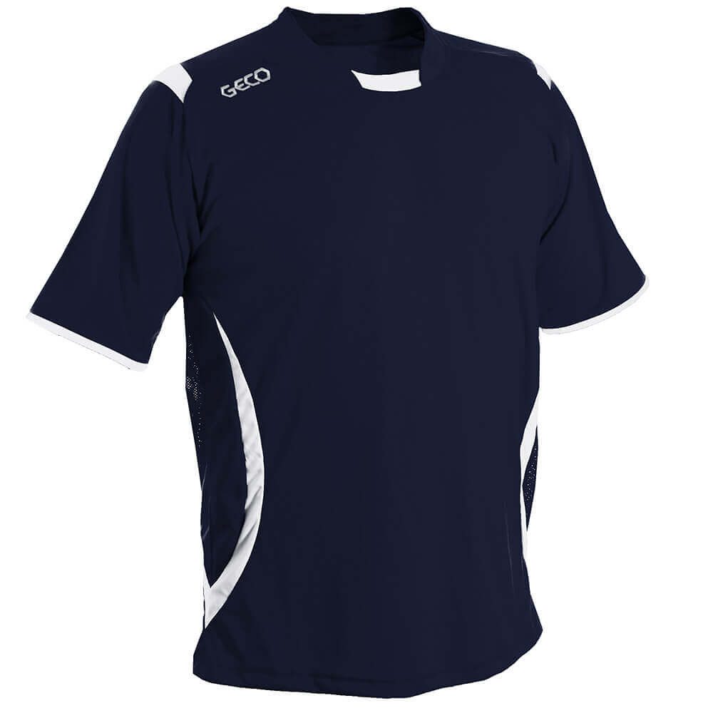 Geco T-Shirt Levante (100% Polyester) dunkelblau/weiss Herren