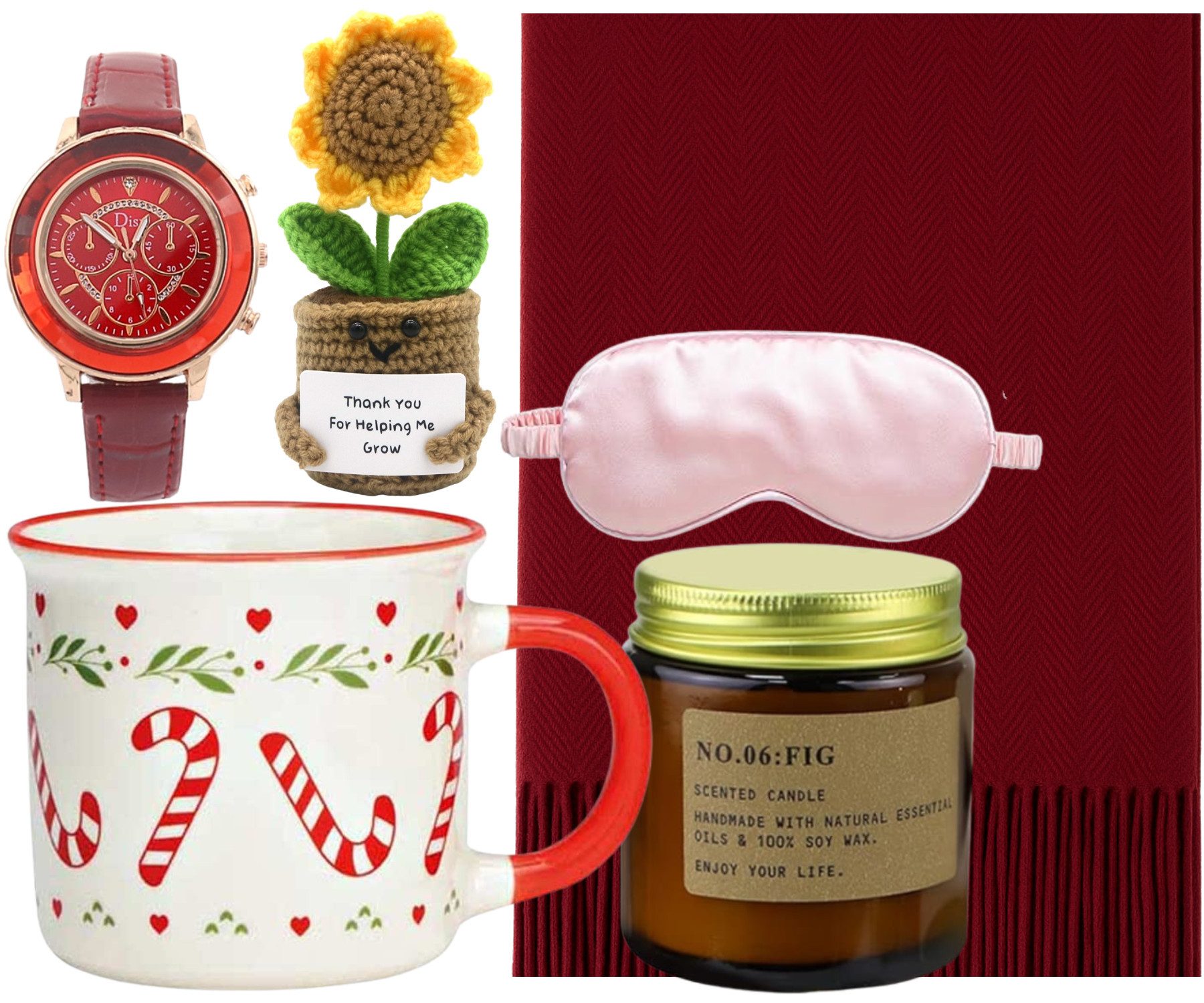 Quality Elegance Schal Weihnachts Geschenkset für Frauen – Luxus Wellness & Cozy Christmas, (6-St)