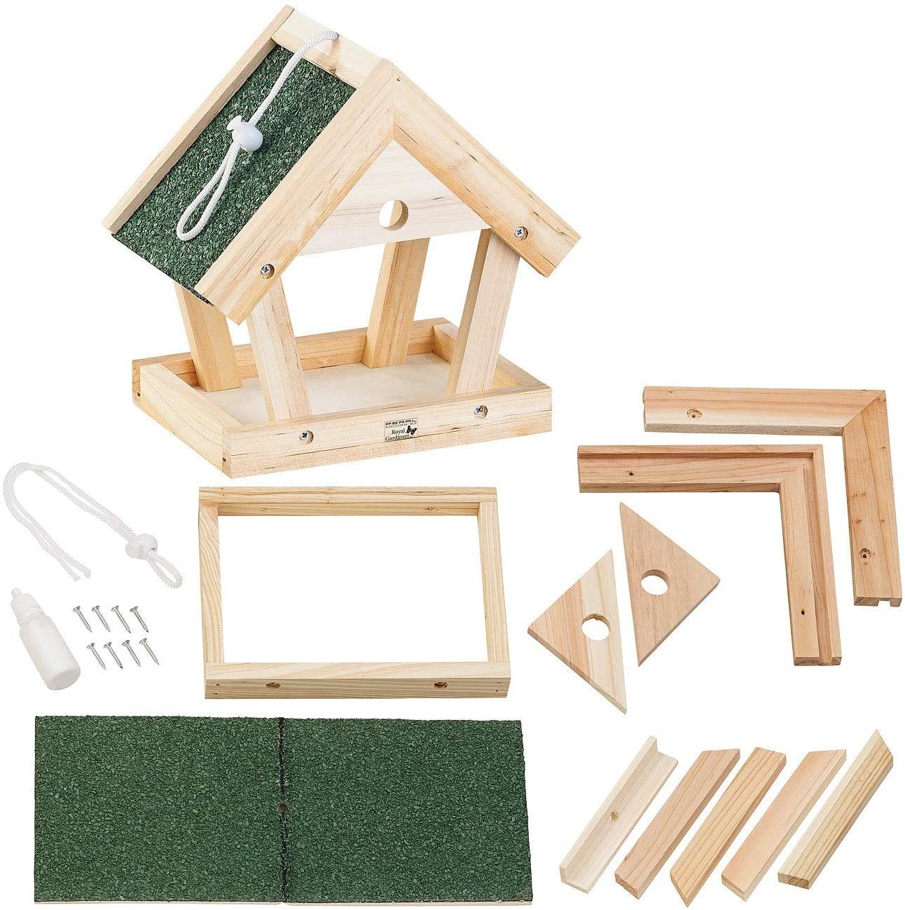 Royal Gardineer Vogelhaus Bausatz für Vogel-Futterhaus Echtholz zum Aufhäng günstig online kaufen