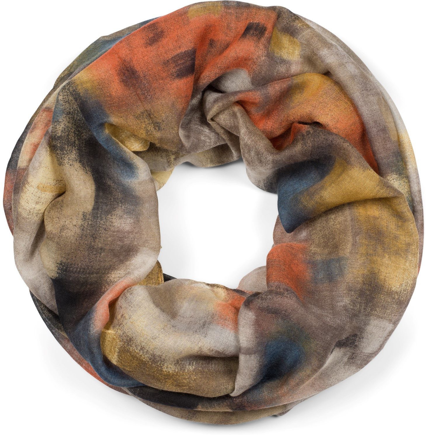 styleBREAKER Loop Loop Schal mit buntem Pinselstrich Muster, (1-St)