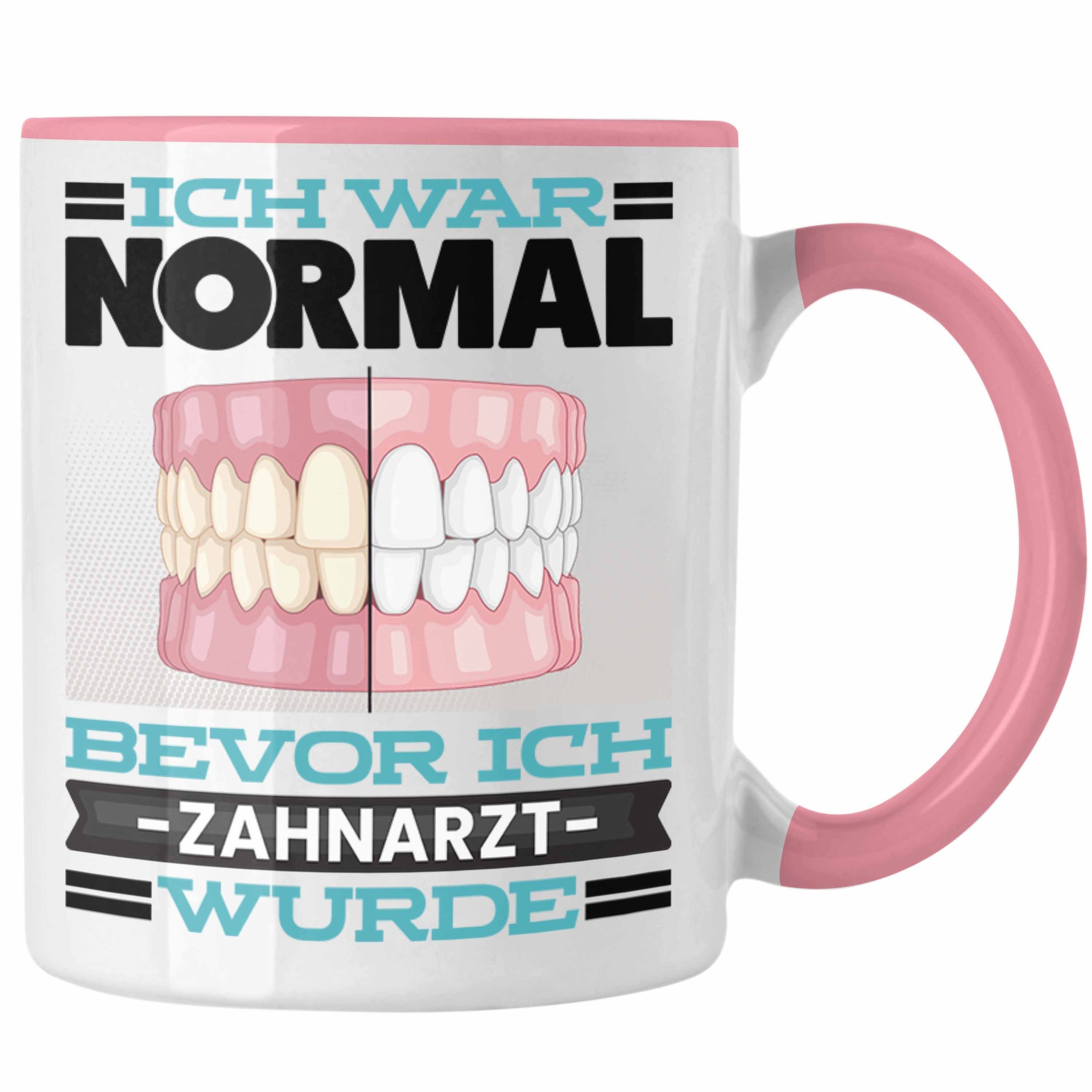 Trendation Tasse Zahnarzt Tasse Geschenk Spruch für Zahnärzte Ich War