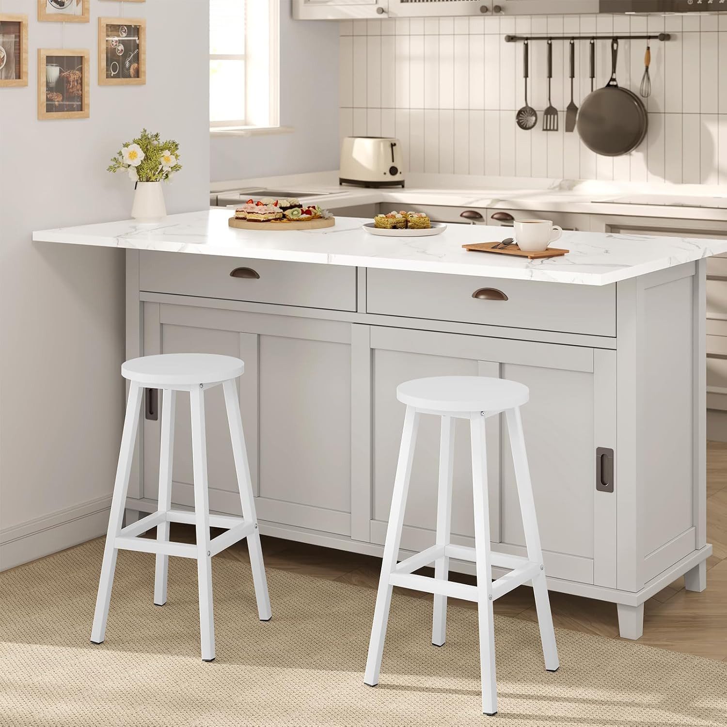 Klihome Barhocker (2 St), Barstühle mit günstig online kaufen