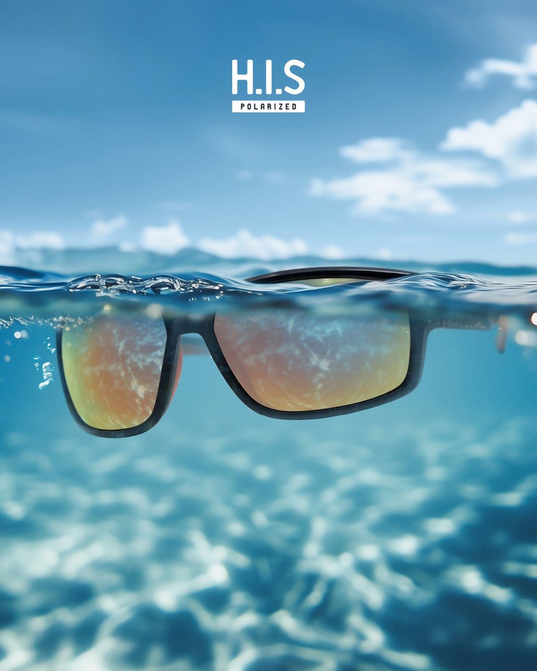H.I.S Sonnenbrille mit hochwertigen, blauverspiegelt polarisierende Gläser (Set, 3-St., inklusive Softbeutel und Etui) Vollrandrahmen, ovale Form, für SIE und IHN