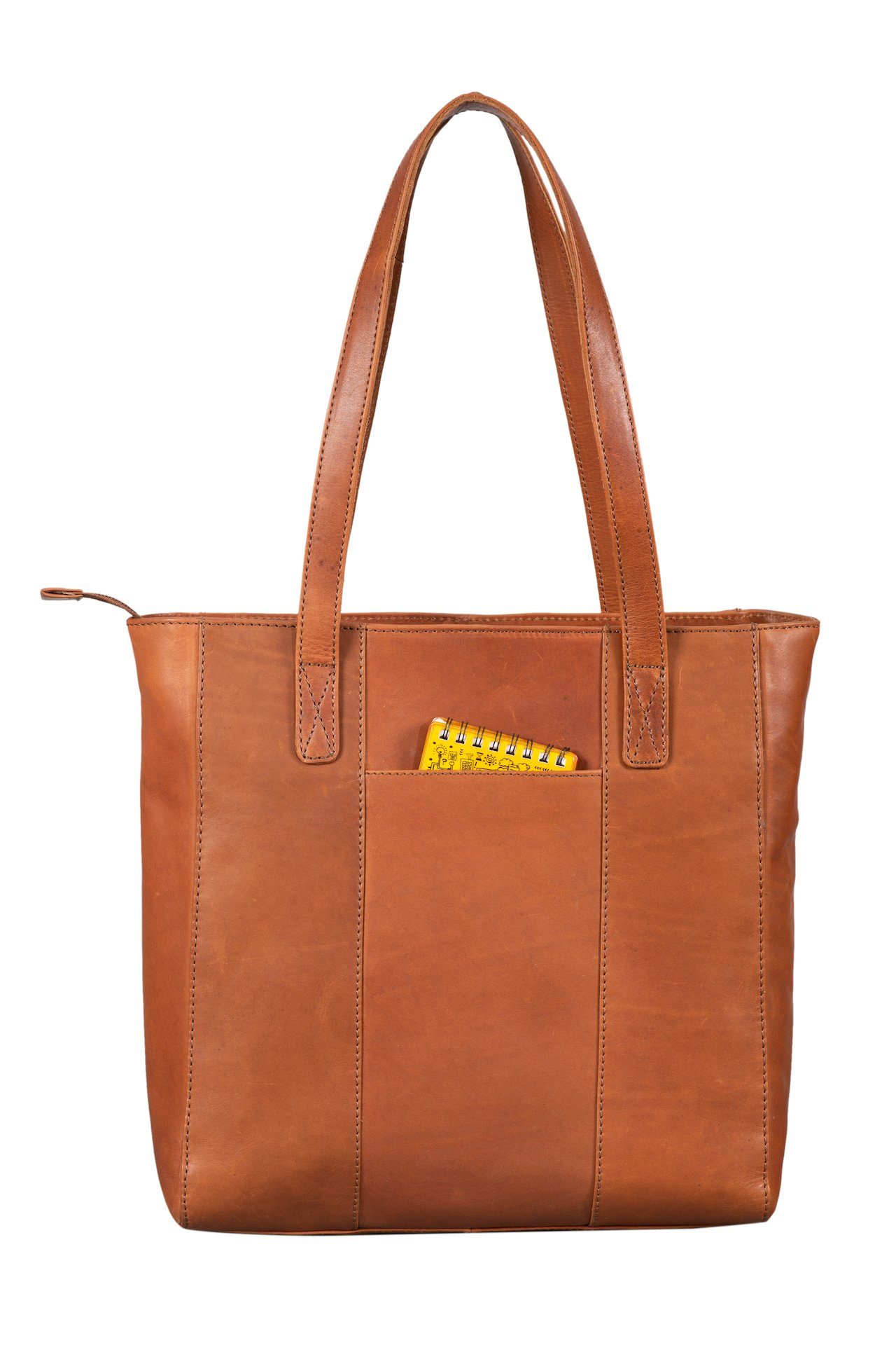 Benthill Shopper Damen Echt Leder Handtasche Tasche Schultertasche Vintage Umhängetasch, Reißverschlussfach