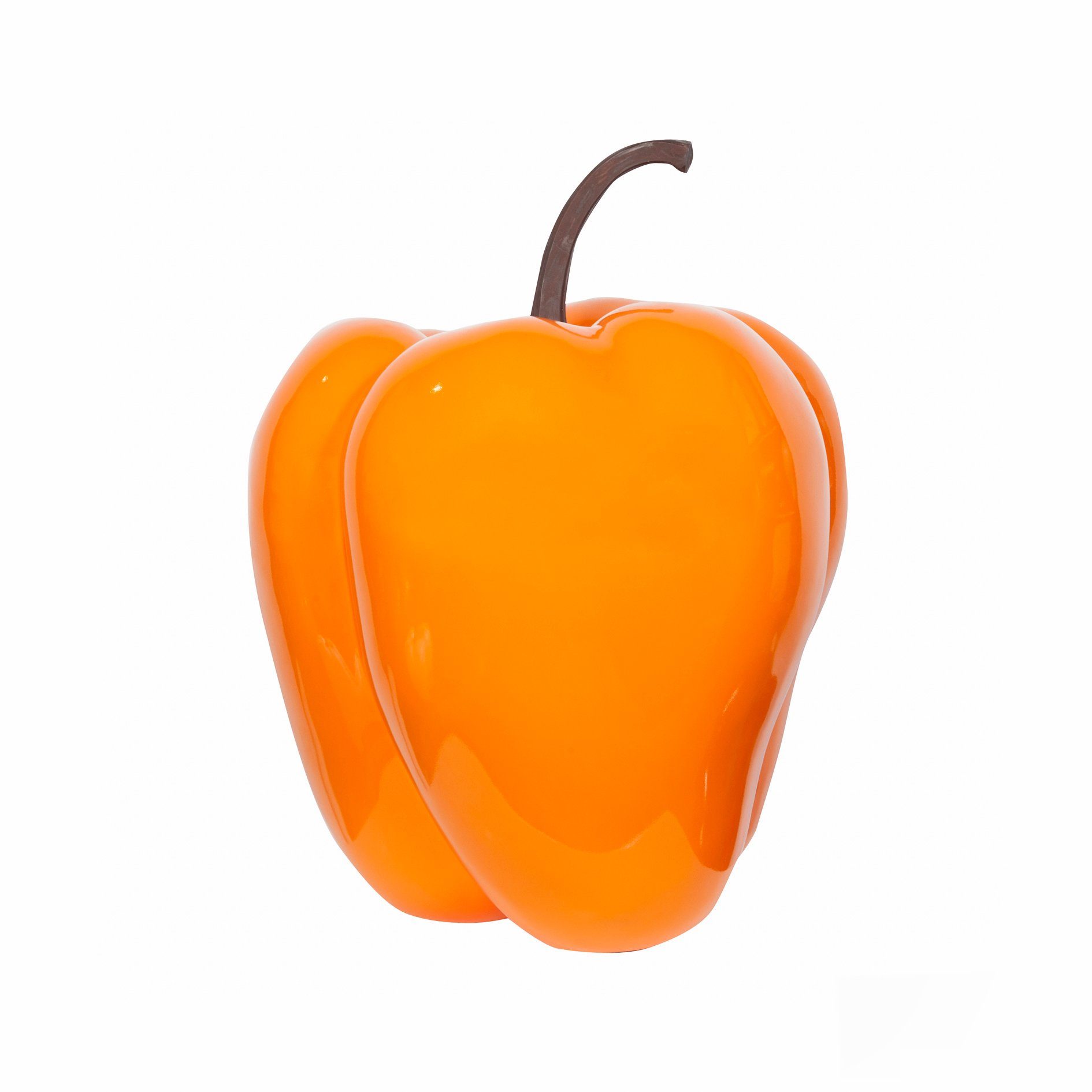MamboCat Dekofigur Orange Fiberglas S Dekopaprika Dekogemüse Paprika Gemüse Dekoration