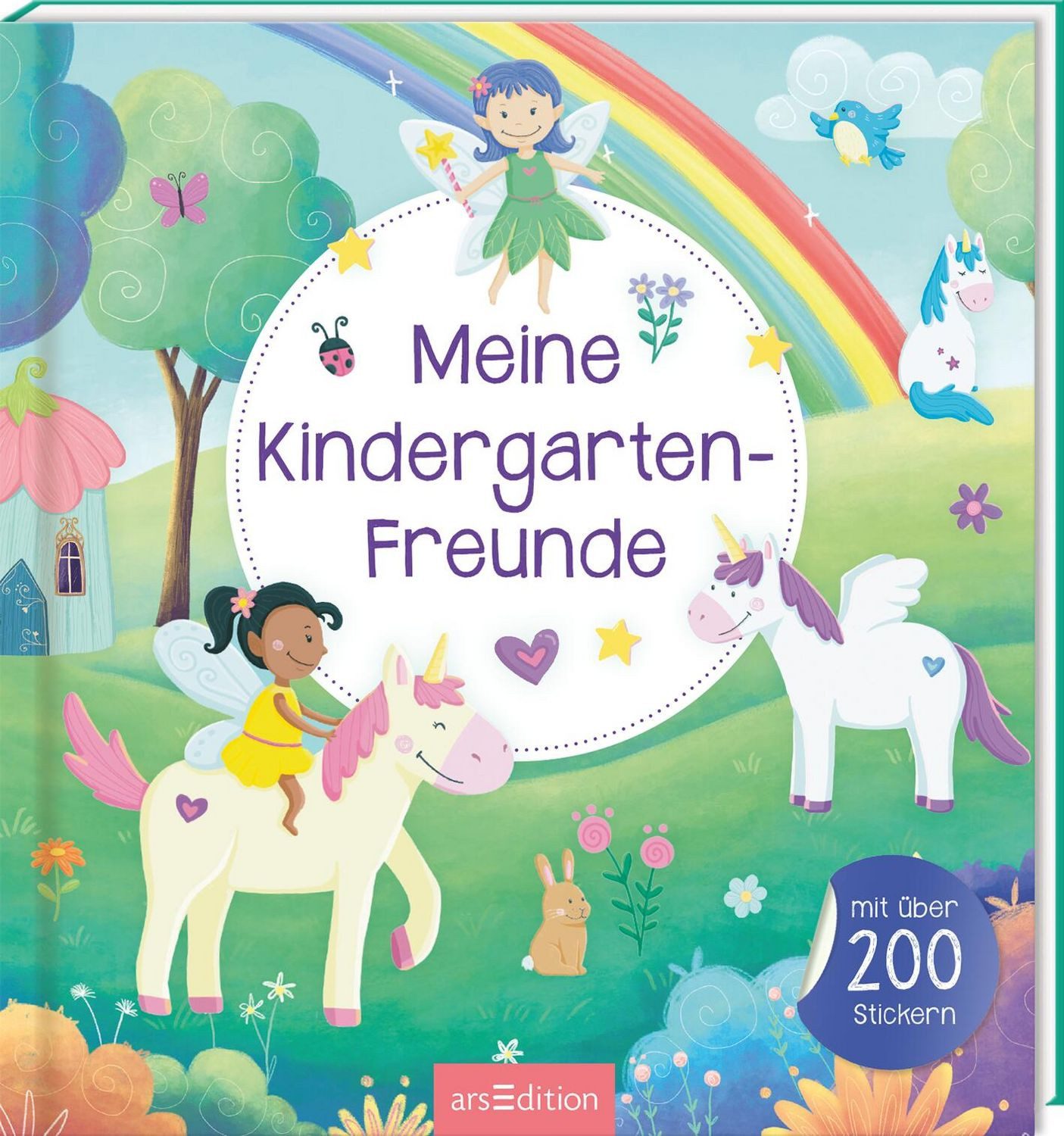 Kinderbuch Meine Kindergarten-Freunde – Einhorn Mit über 200 Stickern diverse