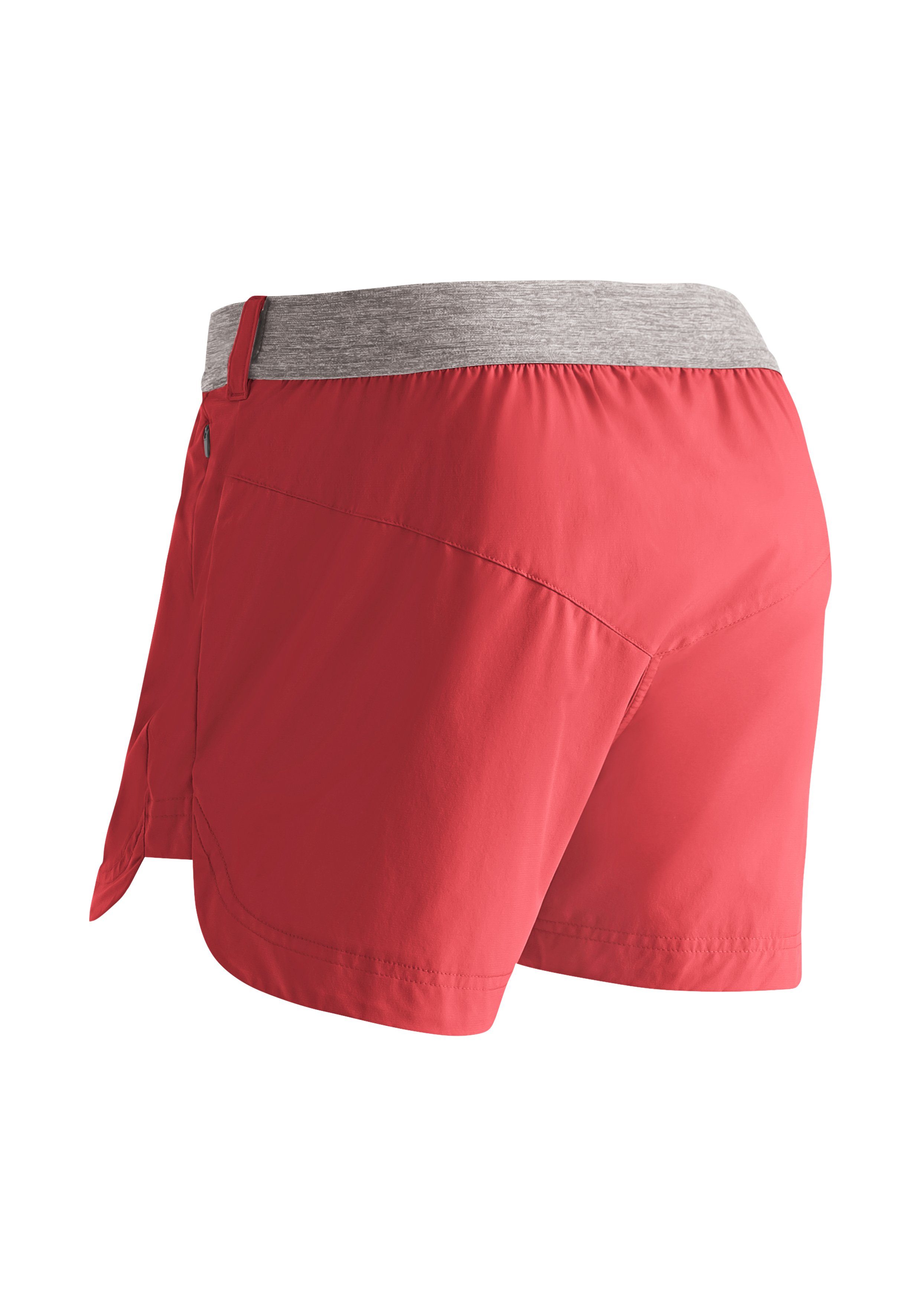 aus Shorty Funktionsshorts Material leichtem W hellrot Sports Maier Robuste Fortunit Funktionsshorts