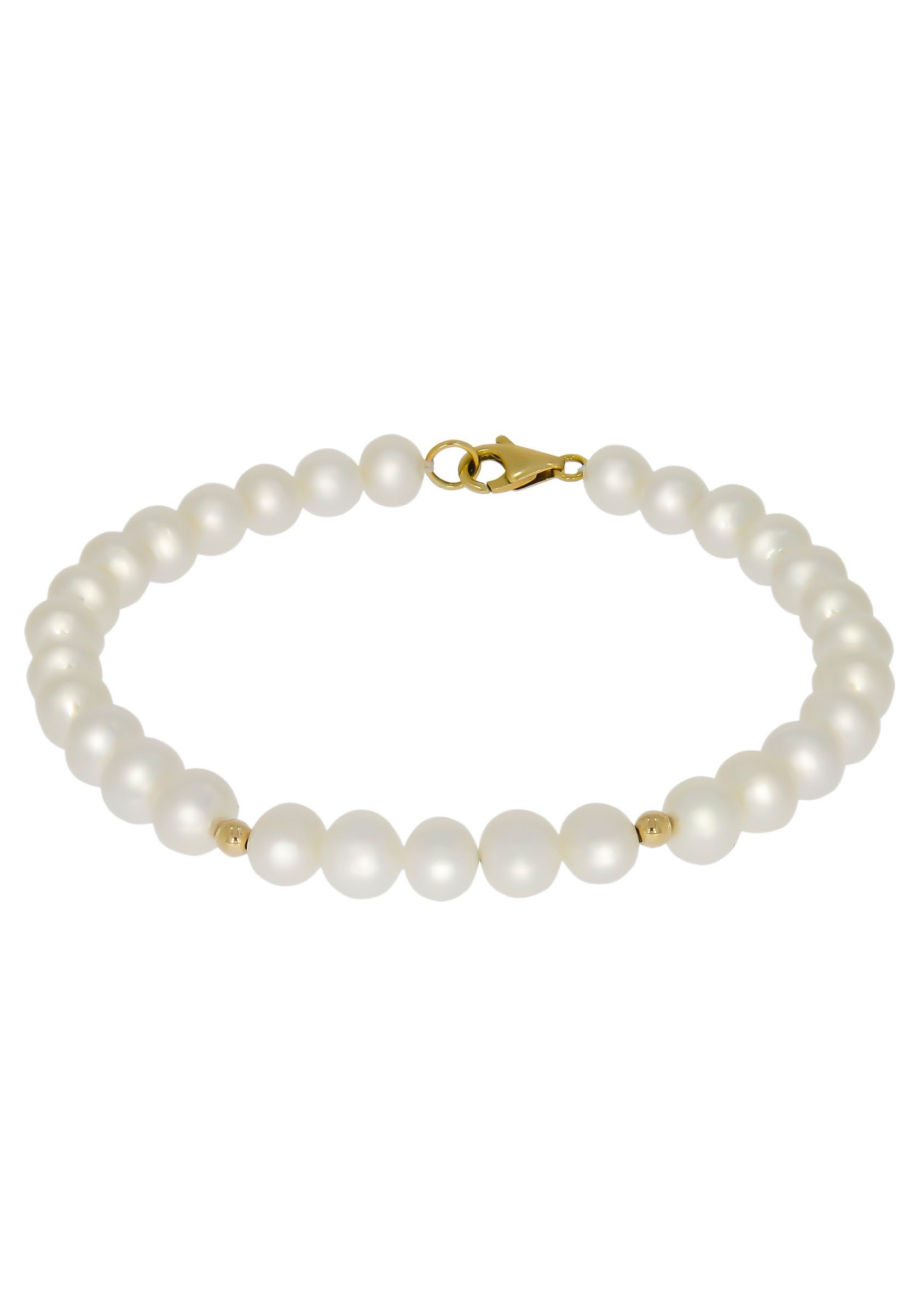 Firetti Perlenarmband Schmuck Geschenk Gold 585 Armschmuck Armkette Perle, mit Süßwasserzuchtperle