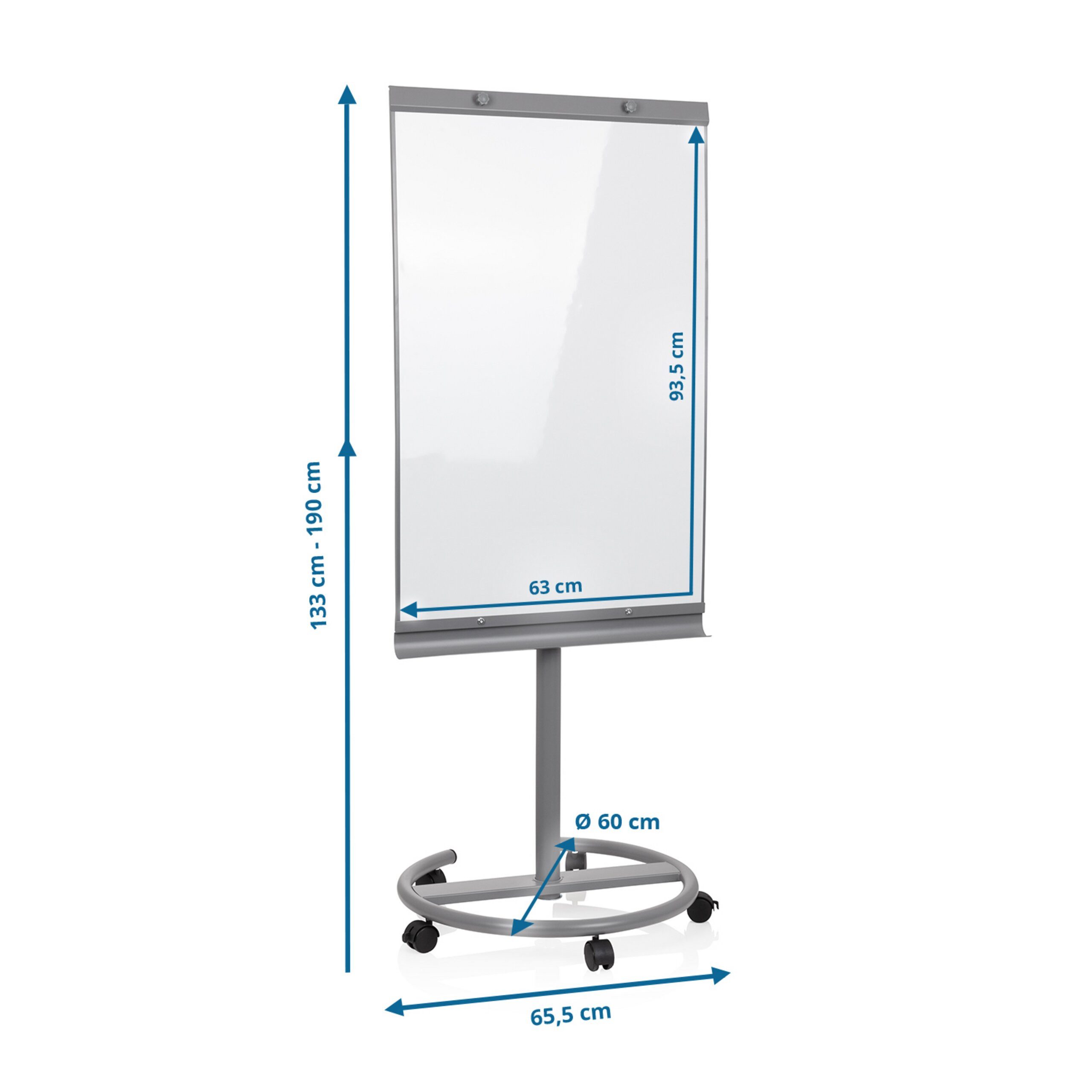 hjh OFFICE Magnettafel Whiteboard Multiboard Stahl, 2-in-1 Flipchart und Whiteboard