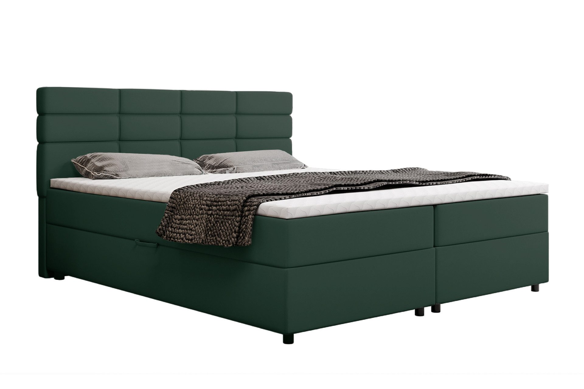 Homesy Boxbett Reve, 140x200, 160x200, 180x200, Boxbett mit Bettkasten und Topper