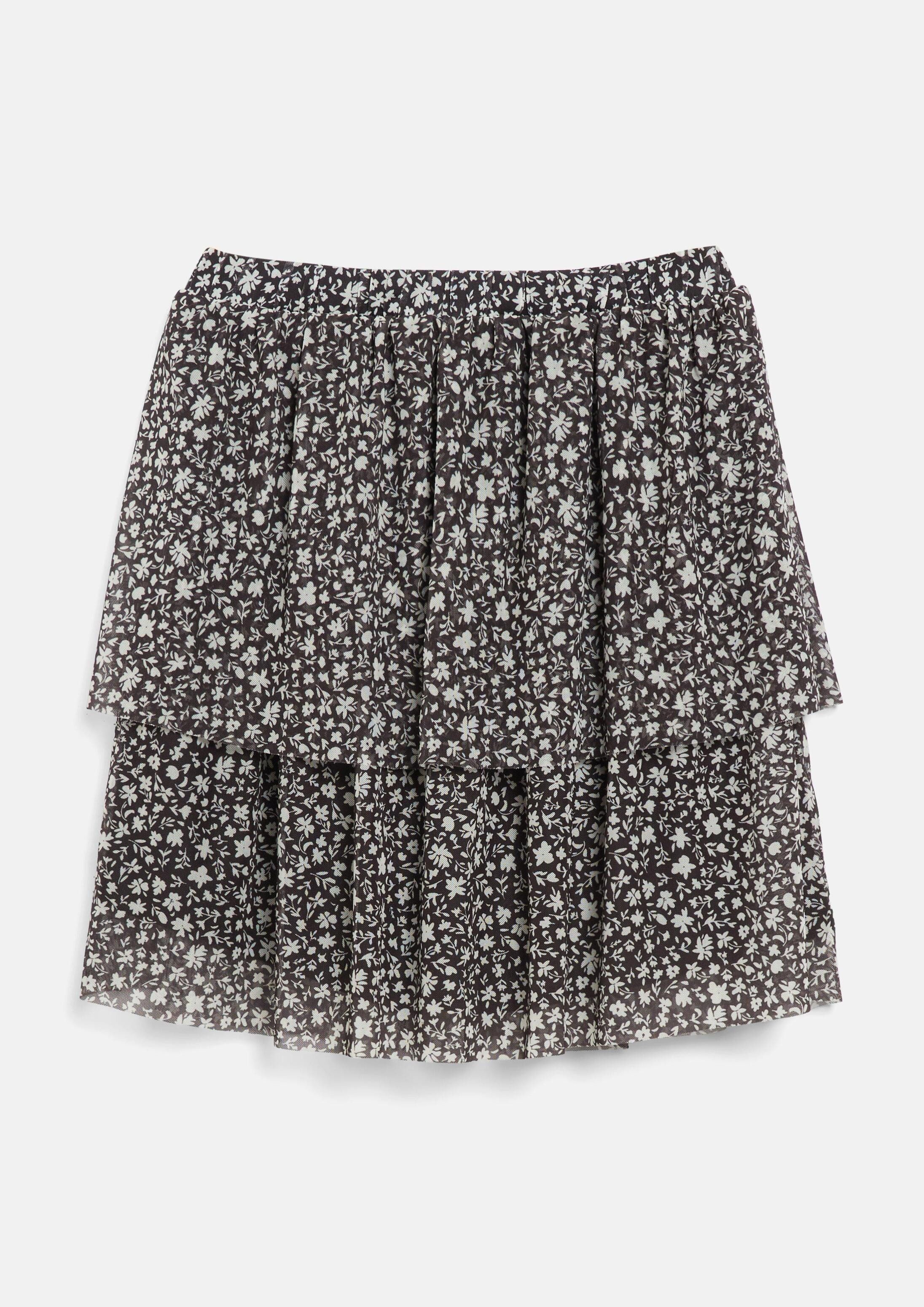 s.Oliver Minirock Rock Mesh-Rock mit All-over-Print und integrierter Shorts