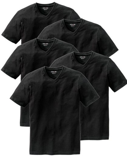 Otto Kern T-Shirt (5er-Pack) Kurzarmshirt aus hochwertiger, reiner Baumwolle