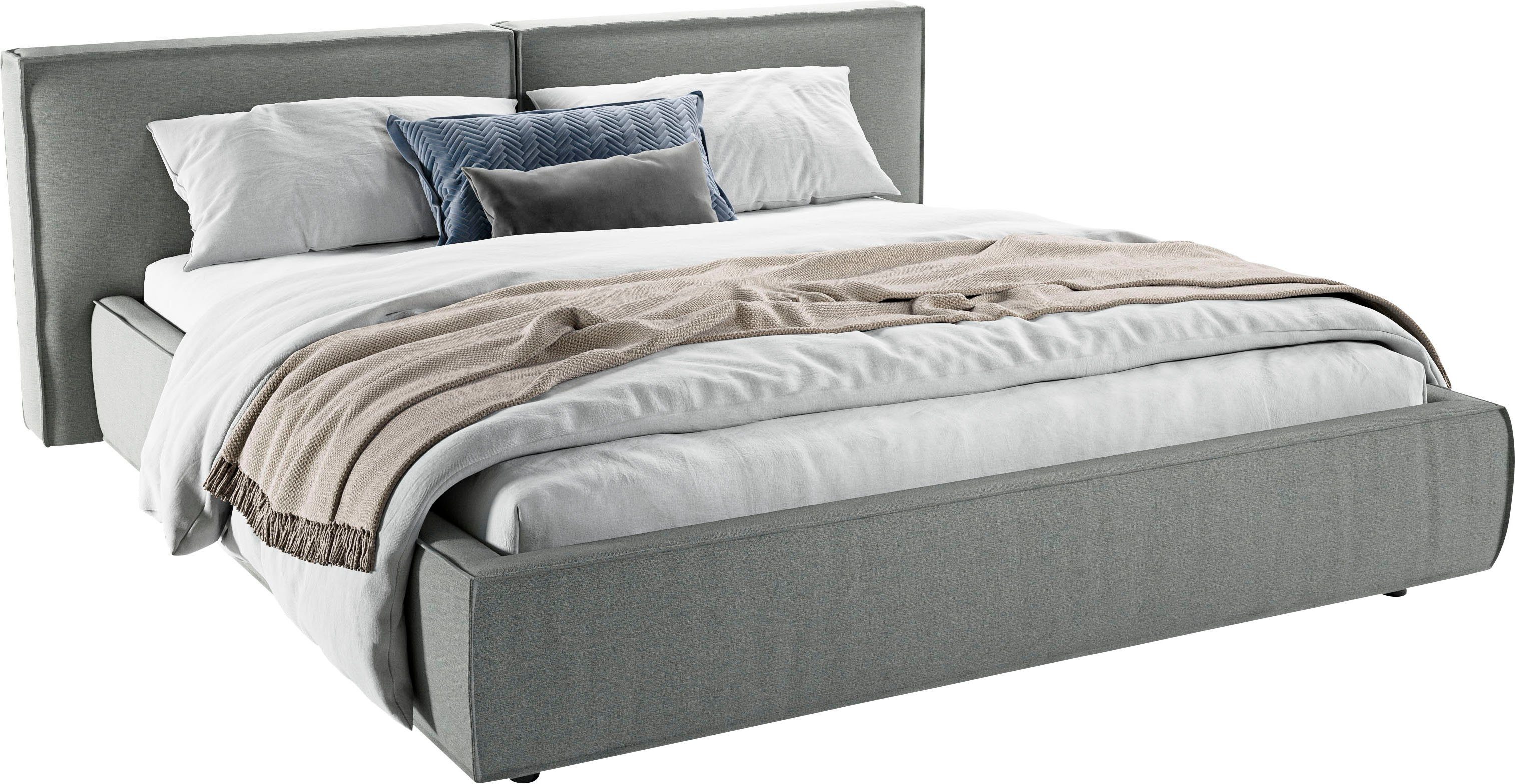 Home affaire Polsterbett Adrina mit Biesenoptik, Feincord und Luxus-Microfaser, bis 280kg, auch in Überlänge 220 cm, 4 Breiten bis 200cm