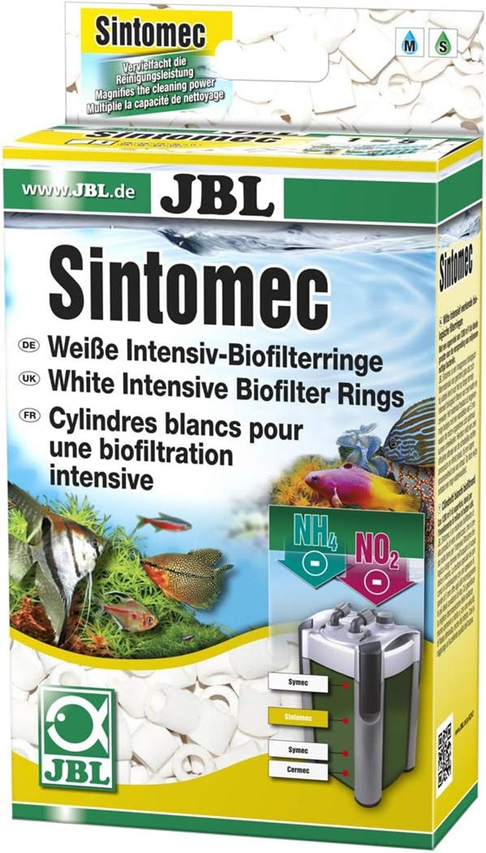 Aquariumfilter JBL Sintomec Bio-Sinterglasringe für Aquarienfilter zum Abbau von