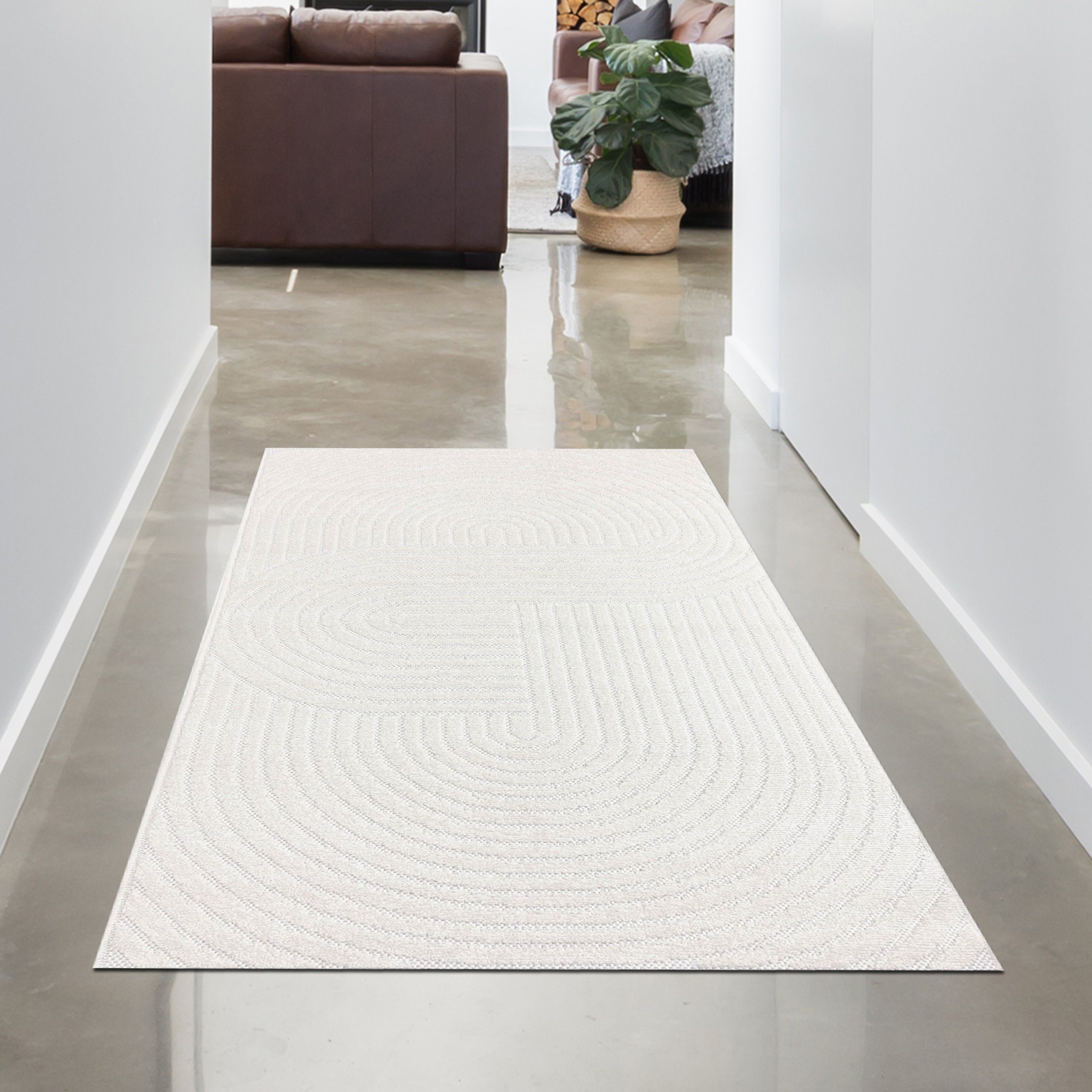 Moderner Carpetia, waschbar, cream, mm, Outdoor, Höhe: Teppich 5 Waschbar rechteckig, Teppich, in & In-