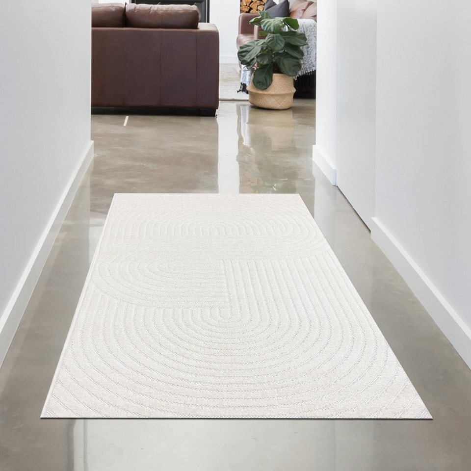 Teppich In- & Outdoor, Moderner Teppich, waschbar, in cream, Carpetia,  rechteckig, Höhe: 5 mm, Waschbar