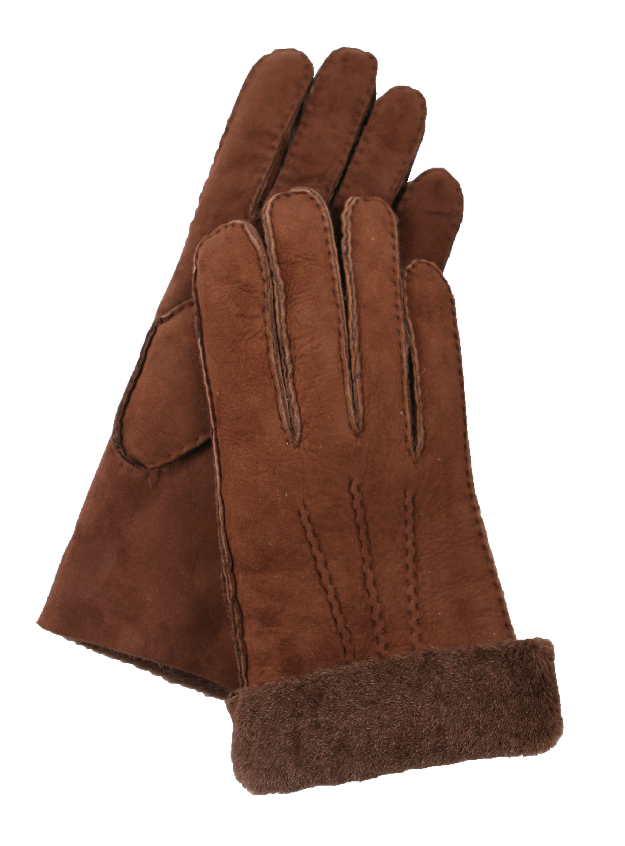 GRETCHEN Lederhandschuhe aus echtem Lammfell braun | Handschuhe