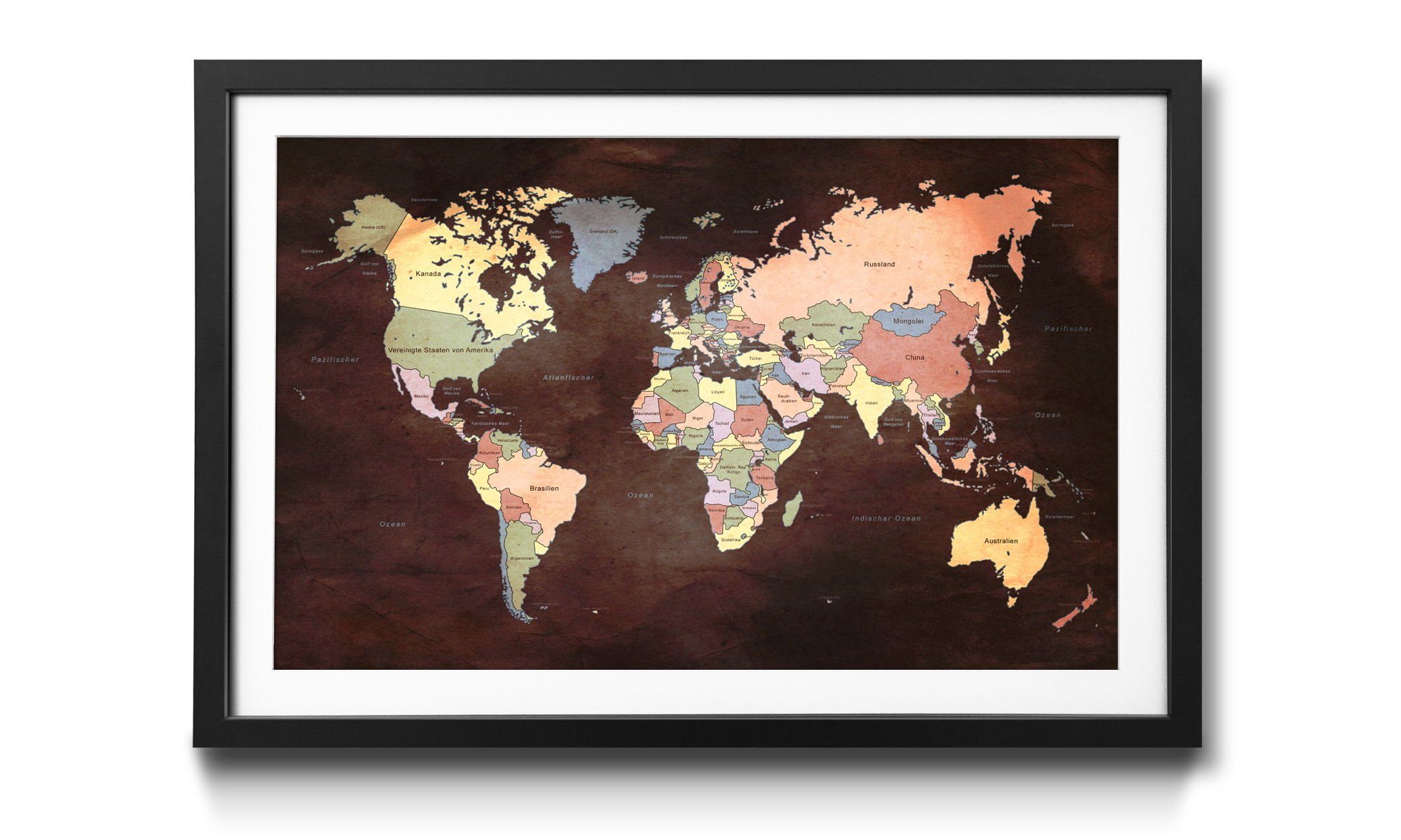 WandbilderXXL Kunstdruck Old Worldmap 2, Weltkarte, Wandbild, 4 in erhältlich Größen