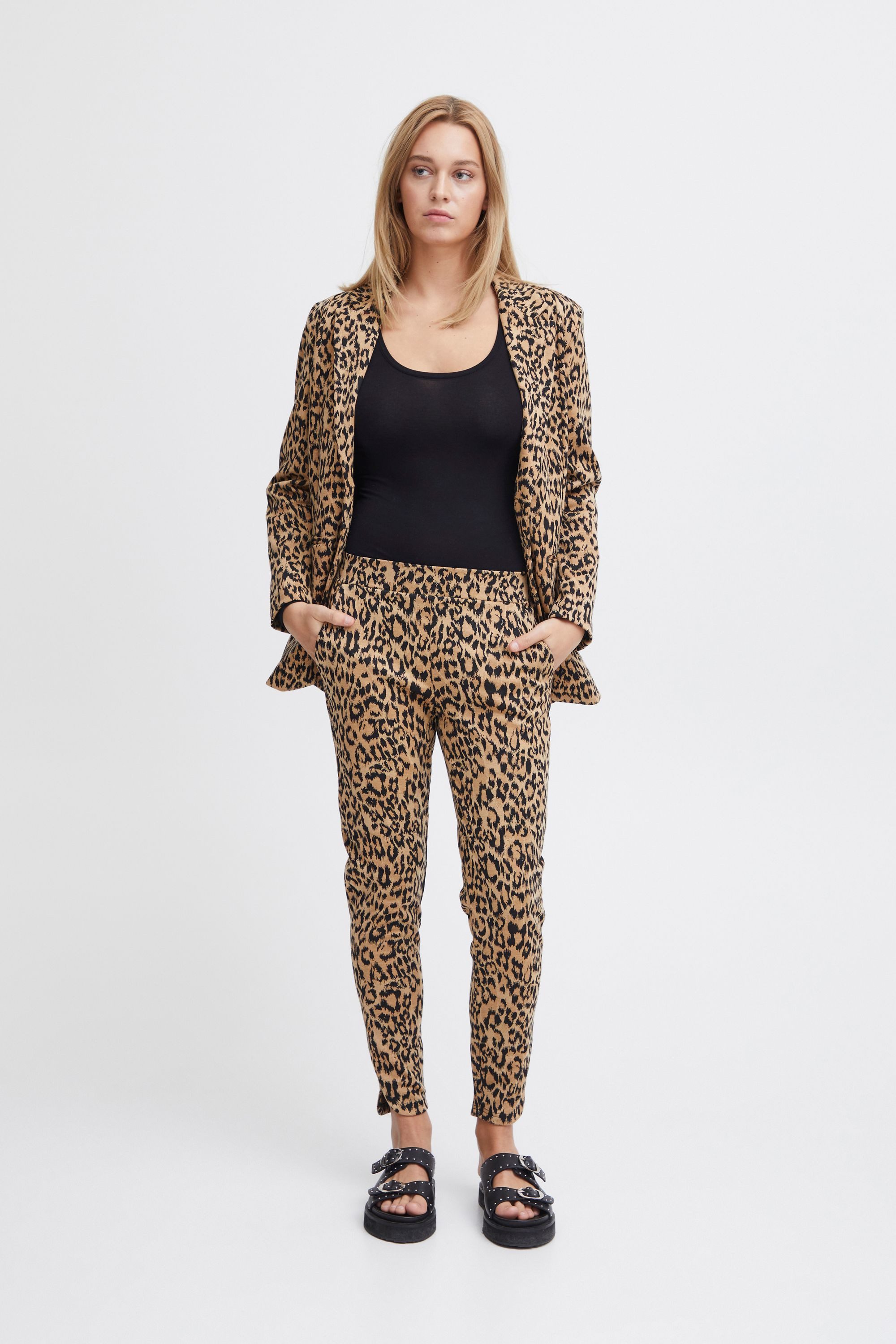 Ichi Stoffhose IHKATE LEOPARD JACQUARD PA günstig online kaufen