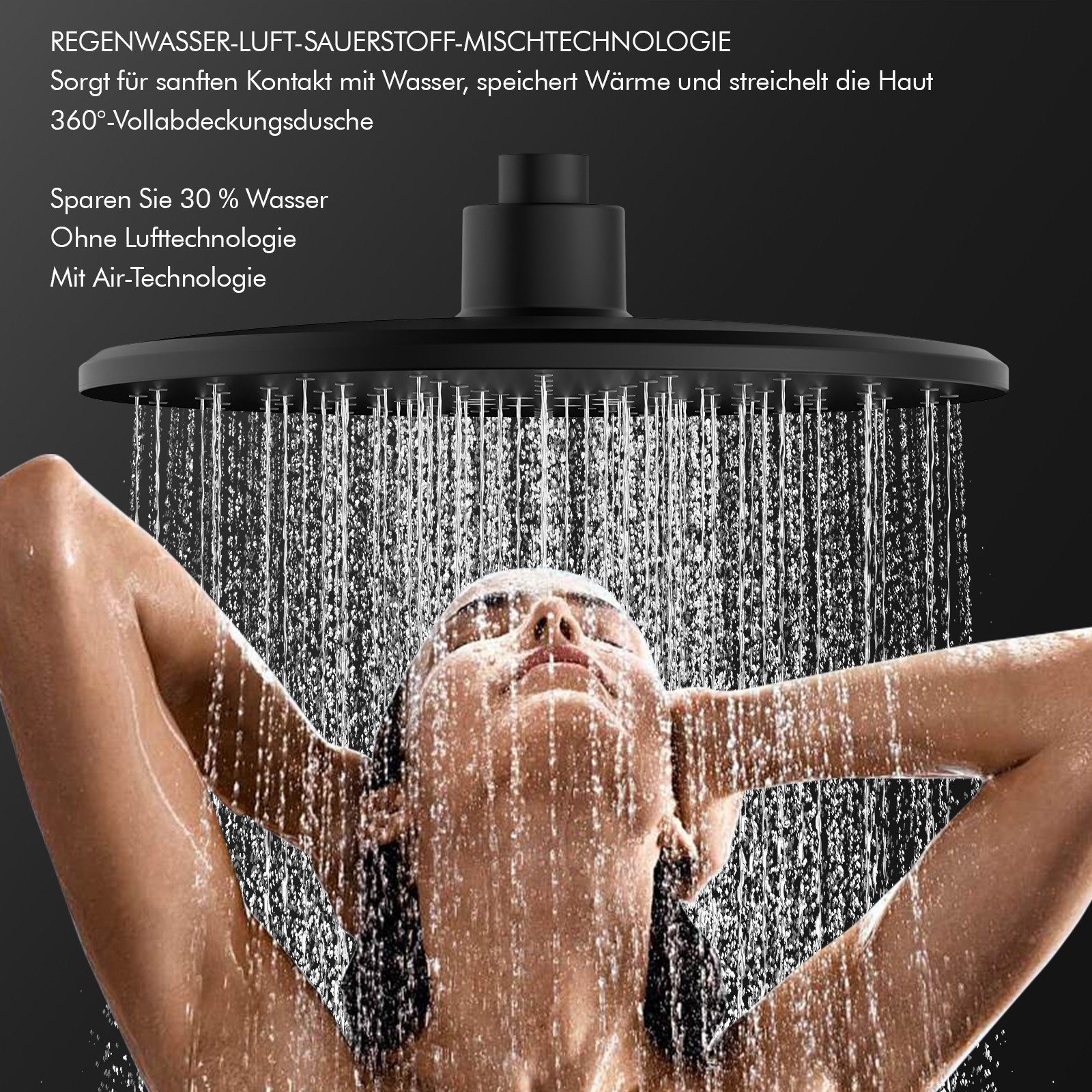 HOMELODY Duschsystem mit Thermostat und Duschablage - Duscharmatur Komplett günstig online kaufen