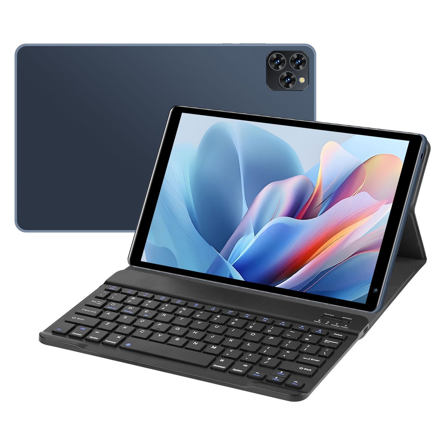 Fine Life Pro 10,1 Zoll Einsteiger-Tablet mit Tastatur & Schutzhülle–4G/WLAN Anrufe Grafiktablett (3GB RAM + 128GB ROM, 5000mAh Akku, Dual-SIM, Ideal für Anfänger)
