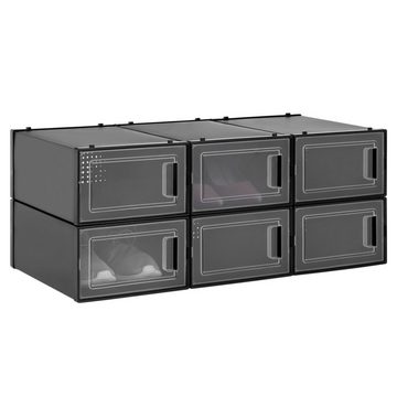 Navaris Aufbewahrungsbox Schuhkasten-Set mit 6 transparenten Boxen und Frontöffnung (6 St)