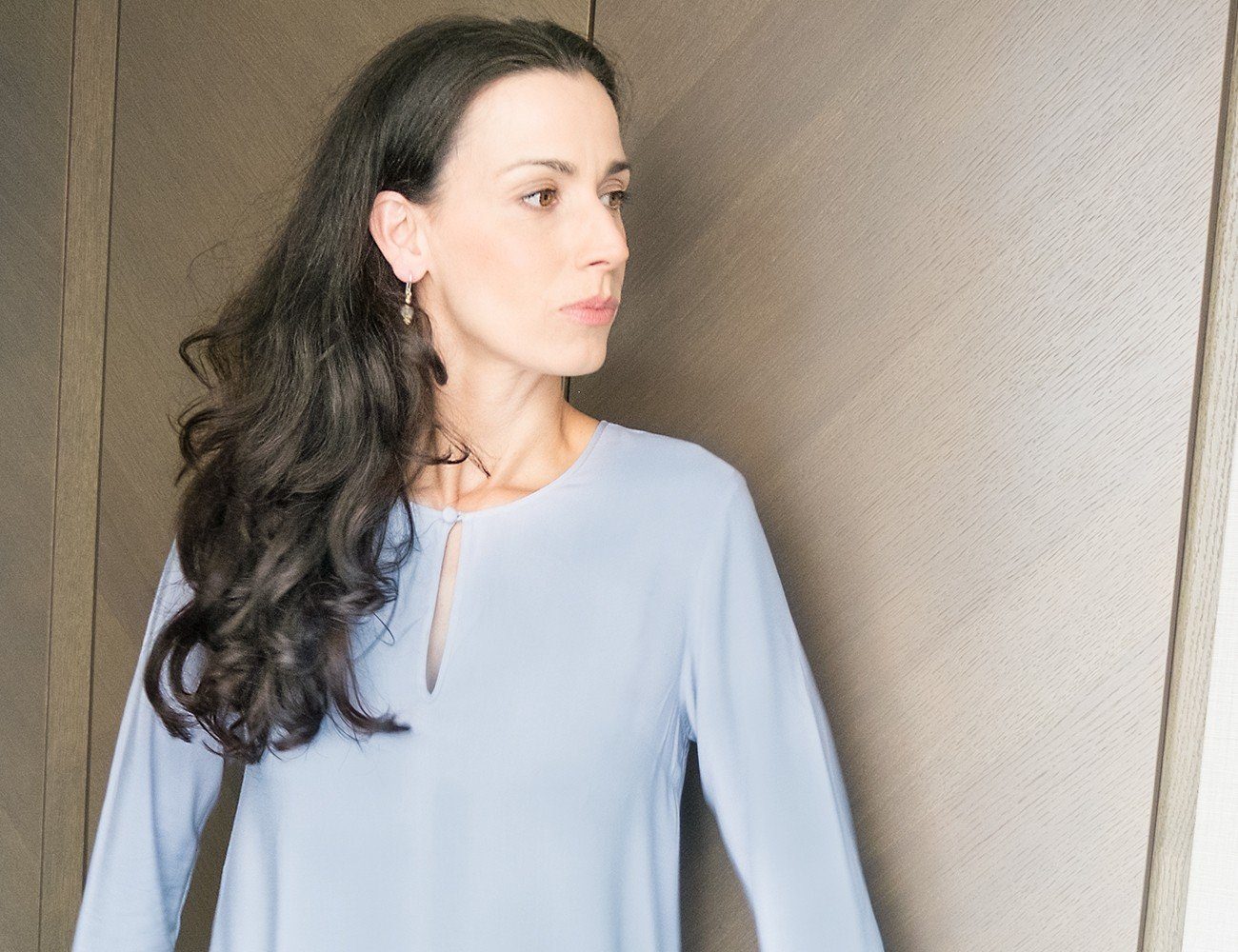 Brigitte von Boch Kaftan Oriente Tunika hellblau