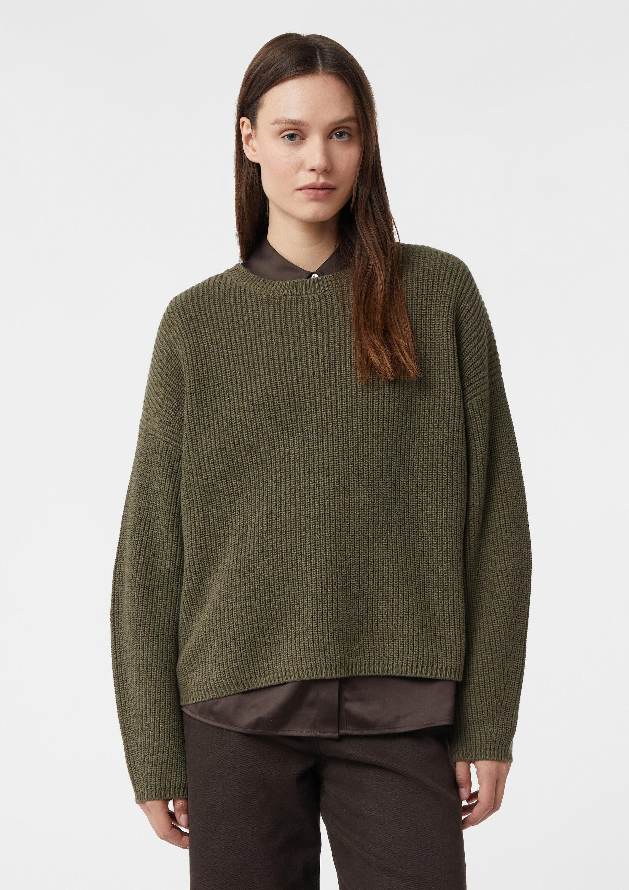comma Longpullover Strickpullover Cropped Strickpullover mit überschnittene günstig online kaufen