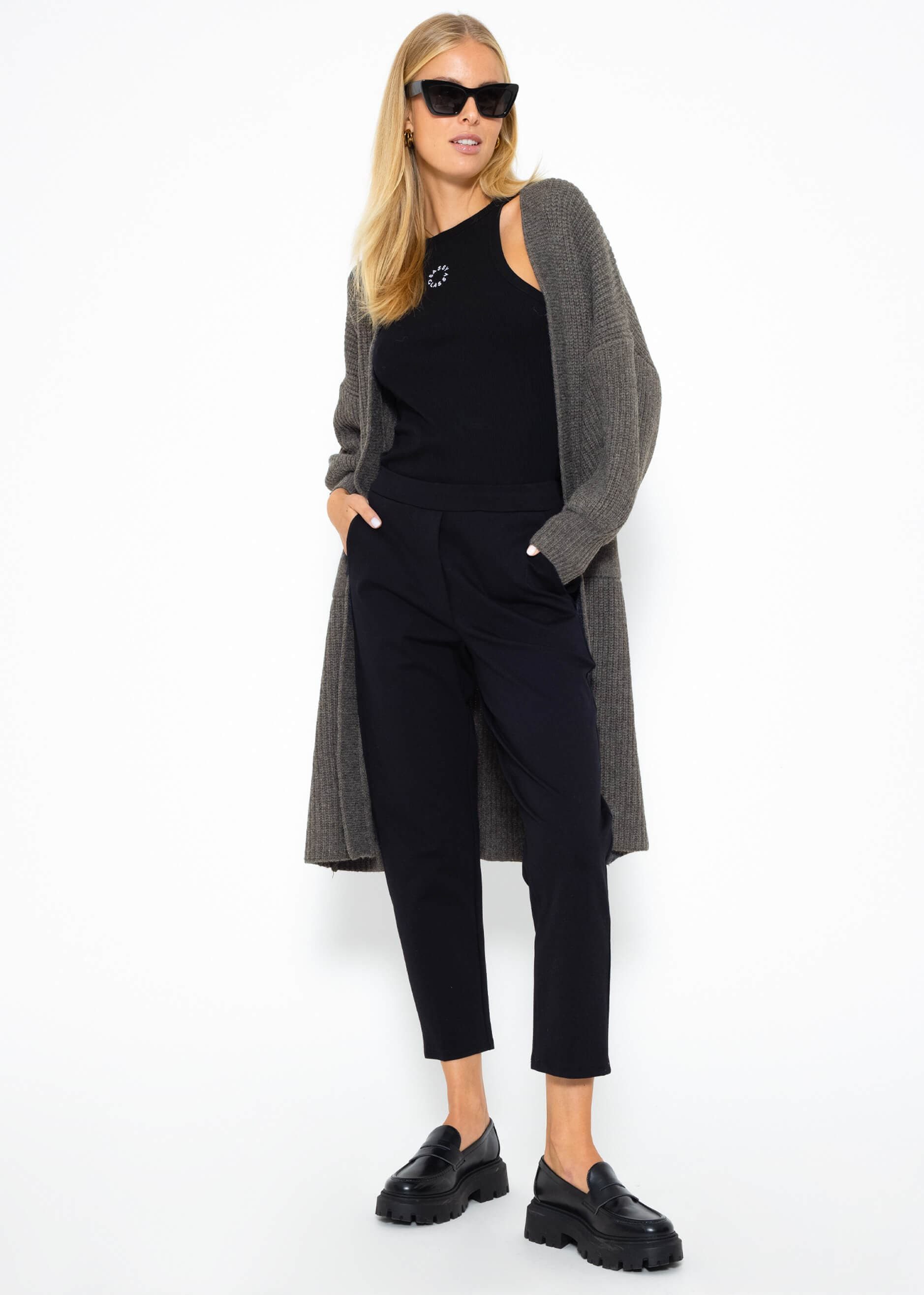 SASSYCLASSY Cardigan Oversize Strickjacke Damen lang günstig online kaufen