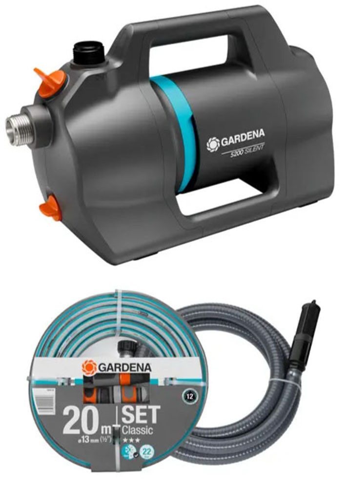 GARDENA Gartenpumpe 5200 Silent Set