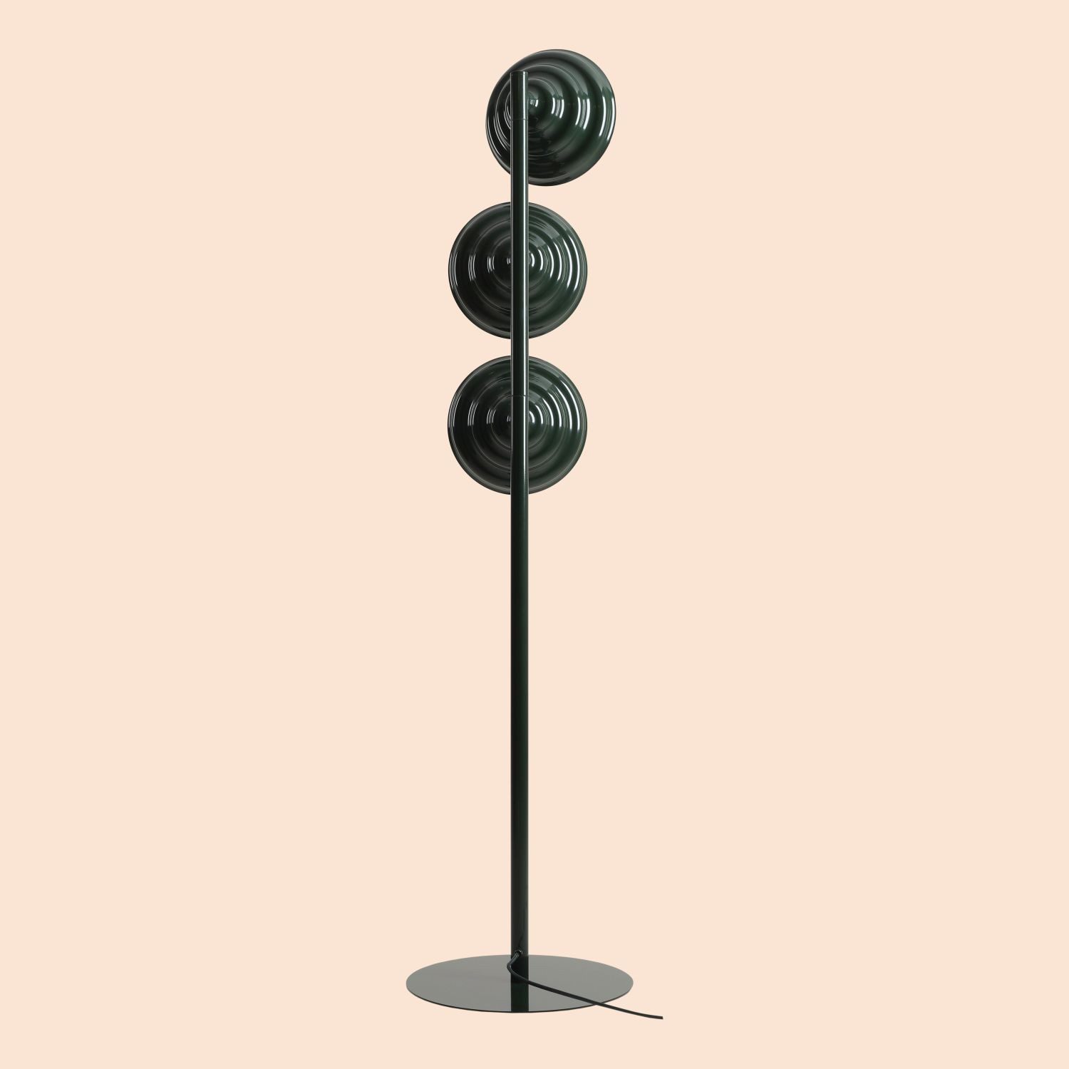 Licht-Erlebnisse Stehlampe NAREN, Metall 148 cm Grün G9 3-flammig Modern