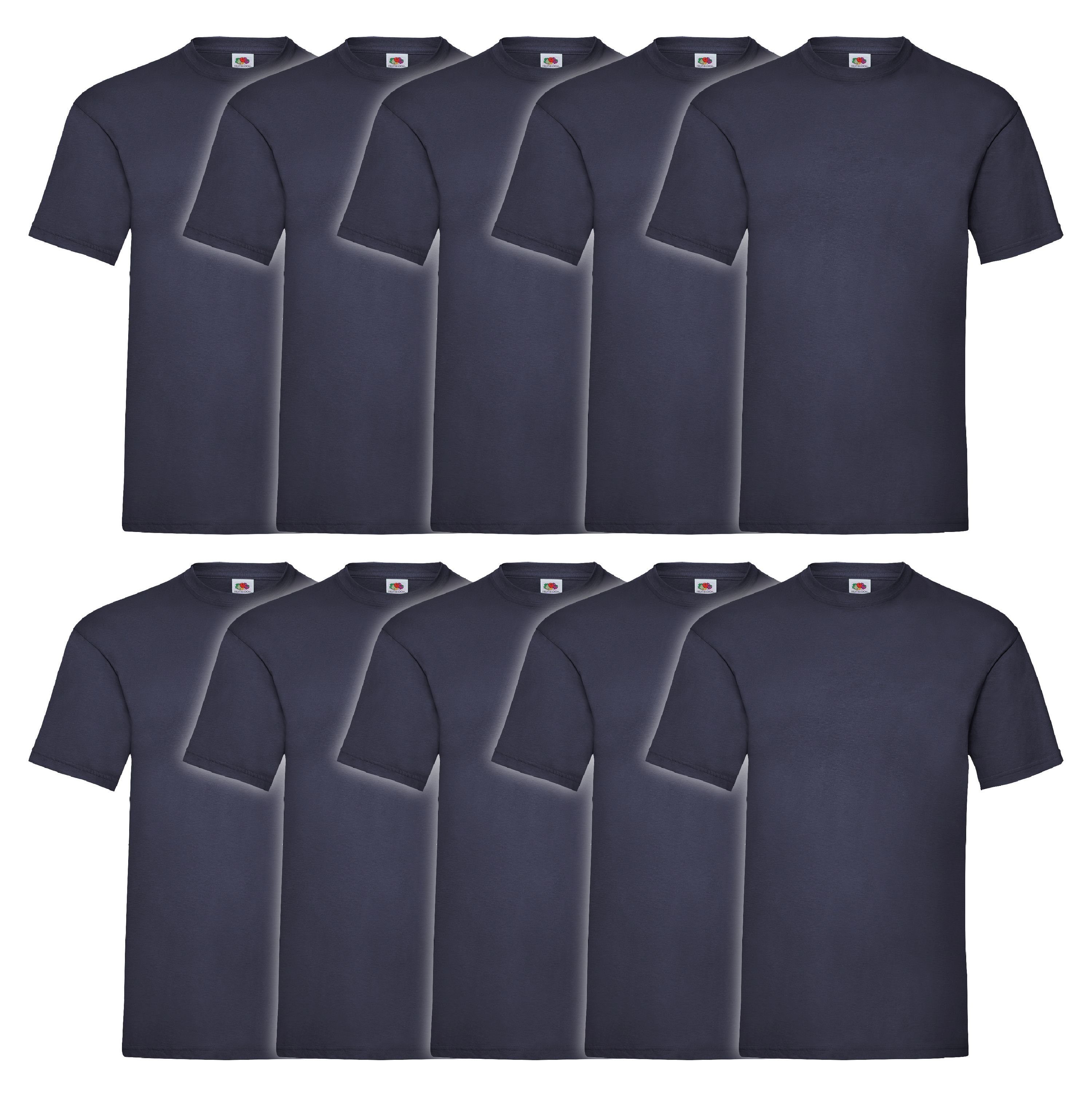 Fruit of the Loom Rundhalsshirt Fruit of the Loom Valueweight T 10er Pack navy