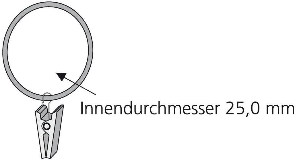Liedeco Gardinenring, Gardinenstangen, (Set, 10-St., mit günstig online kaufen