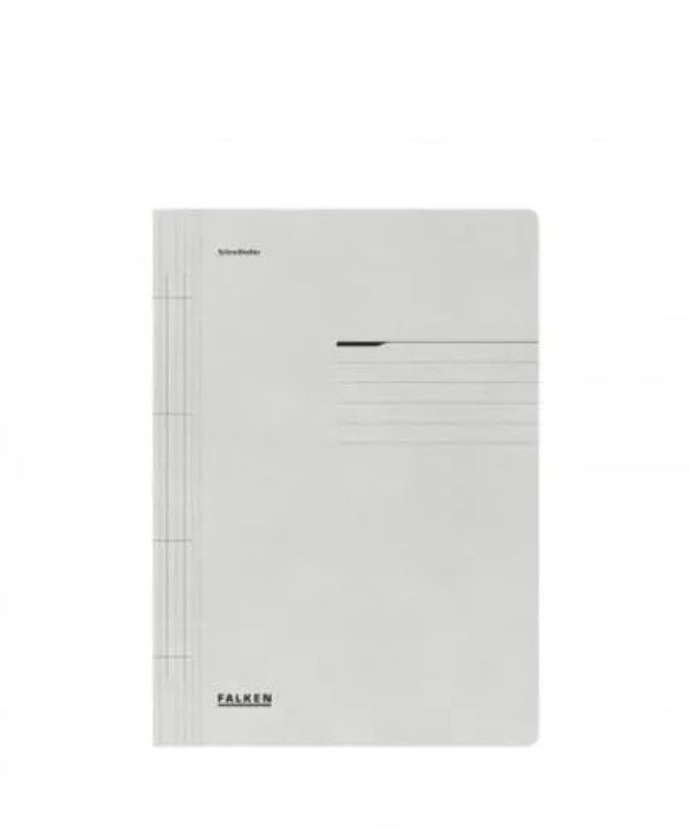 Falken Organisationsmappe Falken A4 Schnellhefter Karton grau (Packung, 1-St., 240 Blatt), Kaufmännische Heftung, Amtsheftung