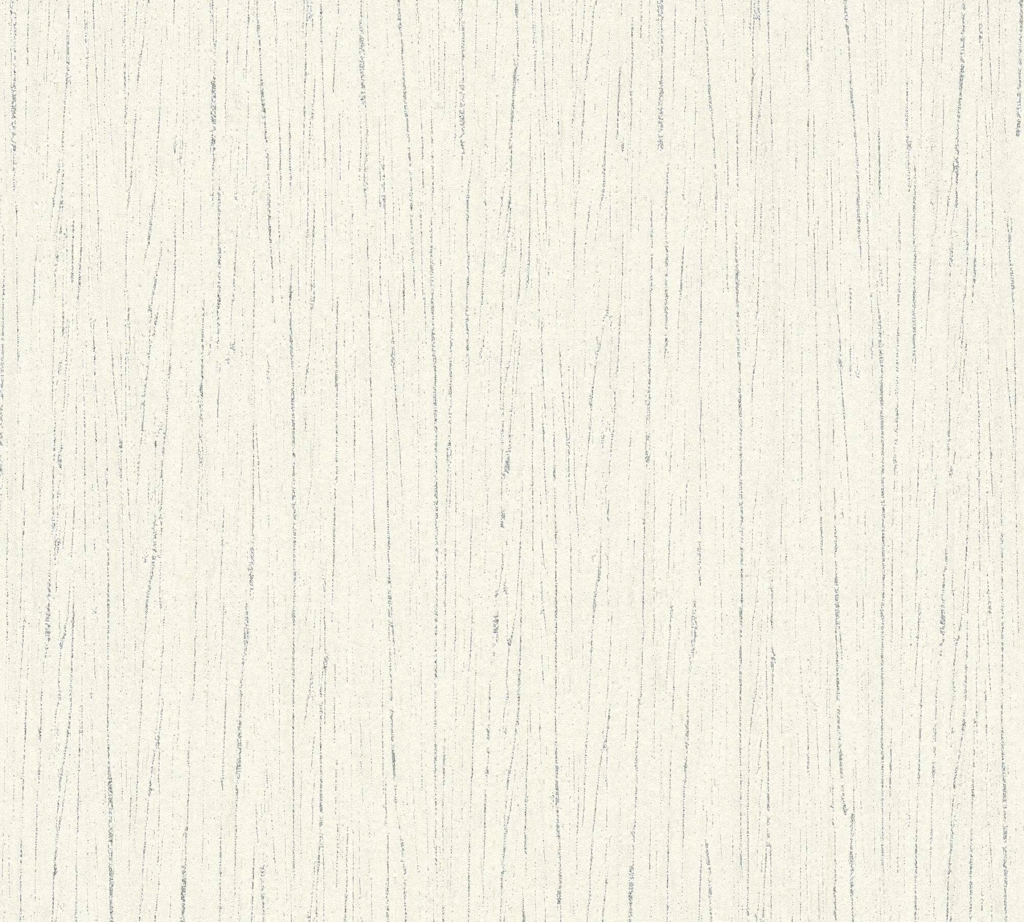 einfarbig, A.S. weiß/grau/silberfarben walls Design Struktur living Création Vliestapete Metallic Tapete Flavour, uni,