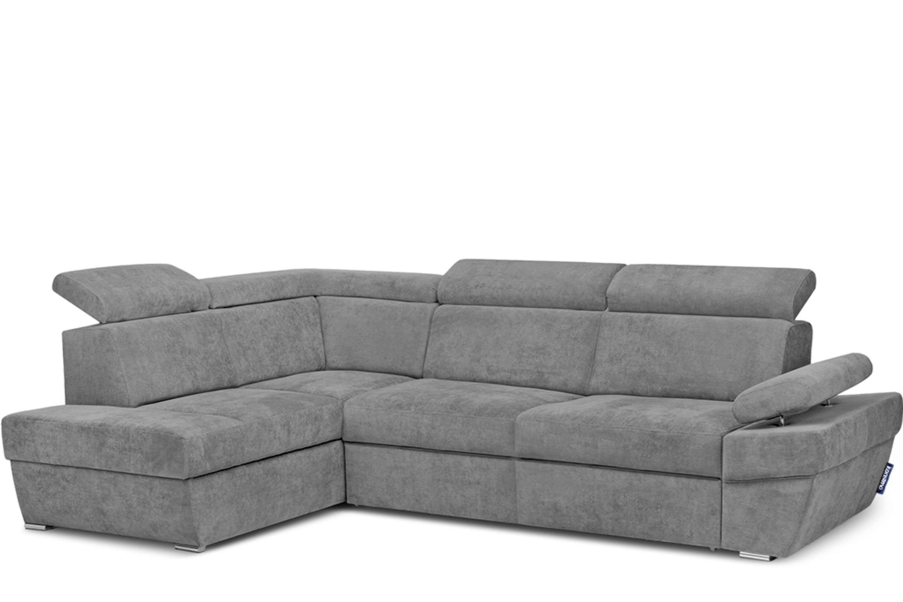 KONSIMO® Ecksofa RATLO Ecksofa, mit Bettfunktion und Bettkasten,verstellbare Armlehne/Kopfstütze