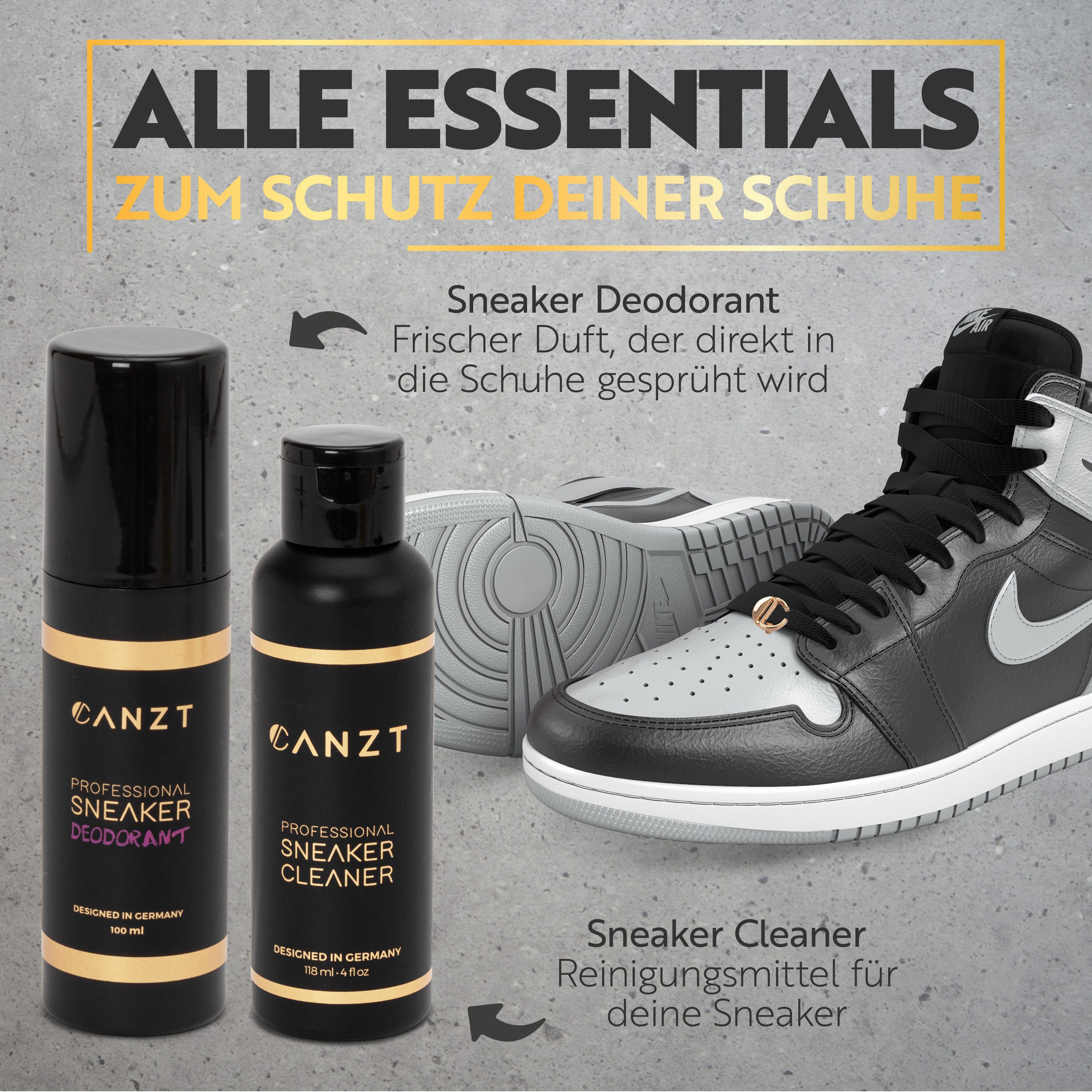 Canzt Premium Schuhputzset für Wildleder, Nubuk, Leder & Canvas Schuhreiniger (1-St)
