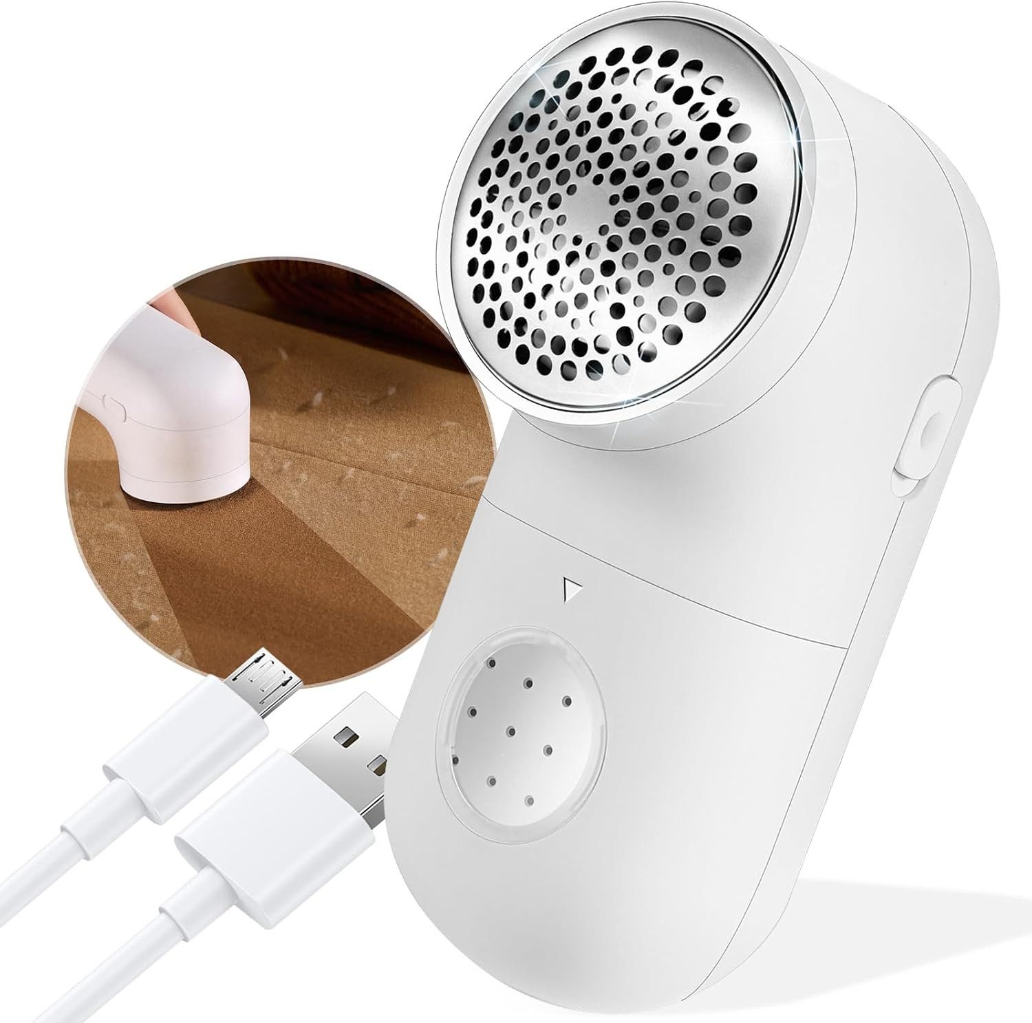 FELIXLEO Fusselrasierer Elektrischer Fusselrasierer USB wiederaufladbar für Pullover Stoffe